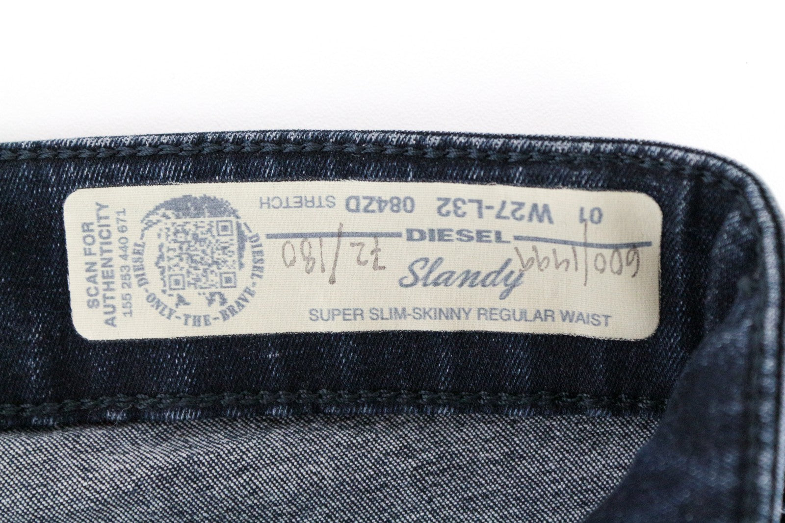 DIESEL Slandy 084ZD Women's W27/L32 Skinny Washed Slim Fit Stretch Blue Jeans