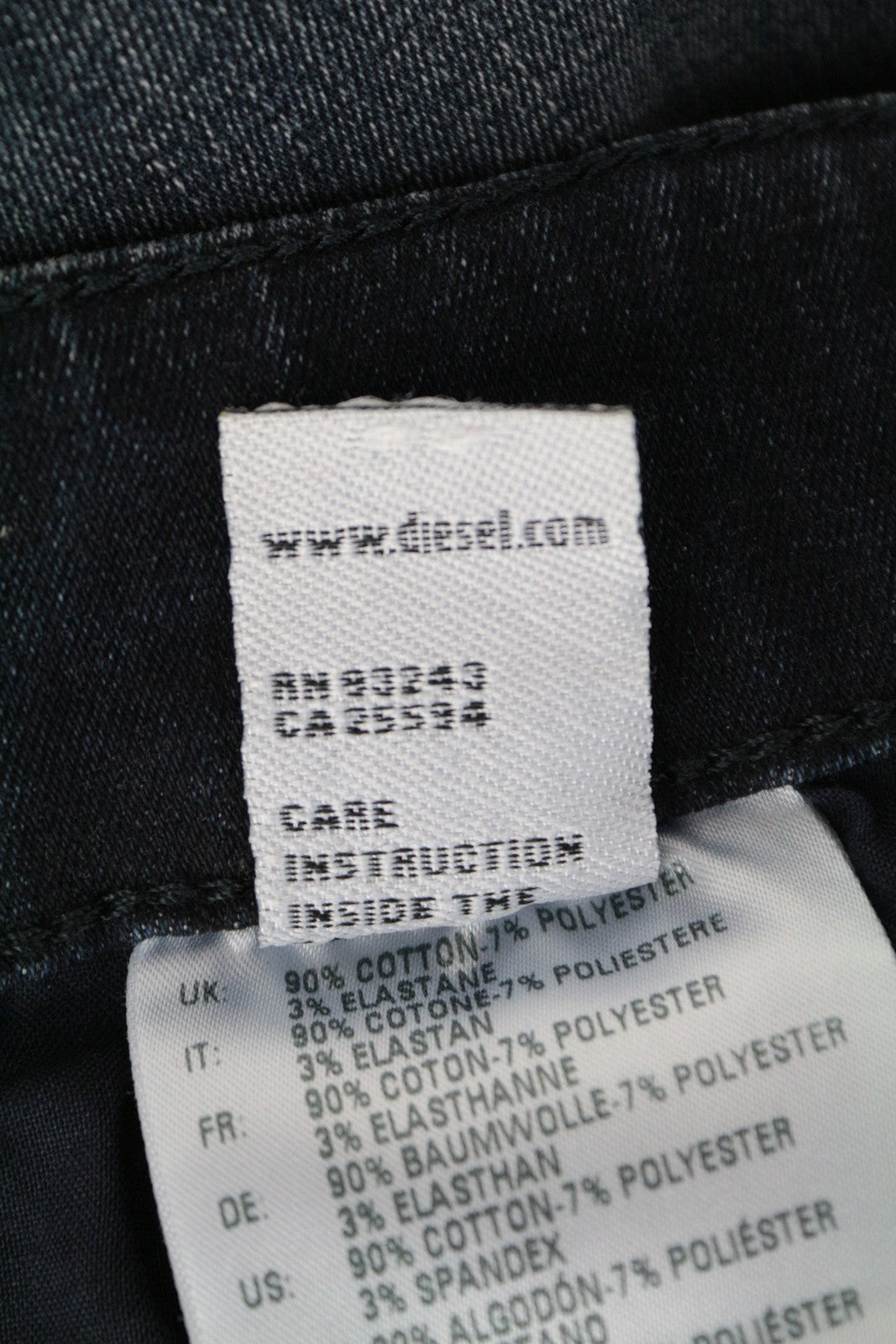 DIESEL Slandy 084ZD Women's W27/L32 Skinny Washed Slim Fit Stretch Blue Jeans