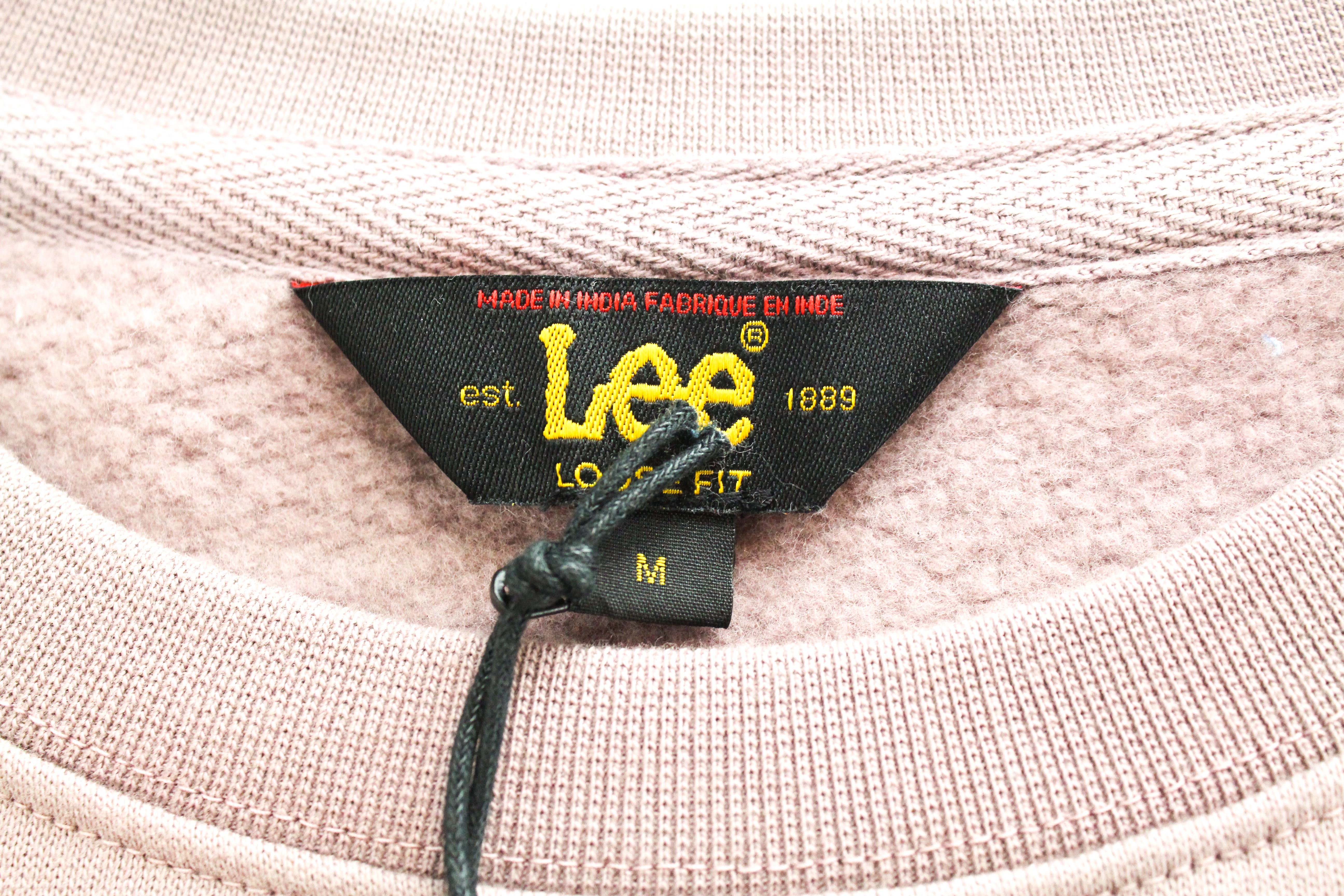 LEE Men's M Purple Storm Jersey Fleece Sweatshirt Crew Neck Loose Fit