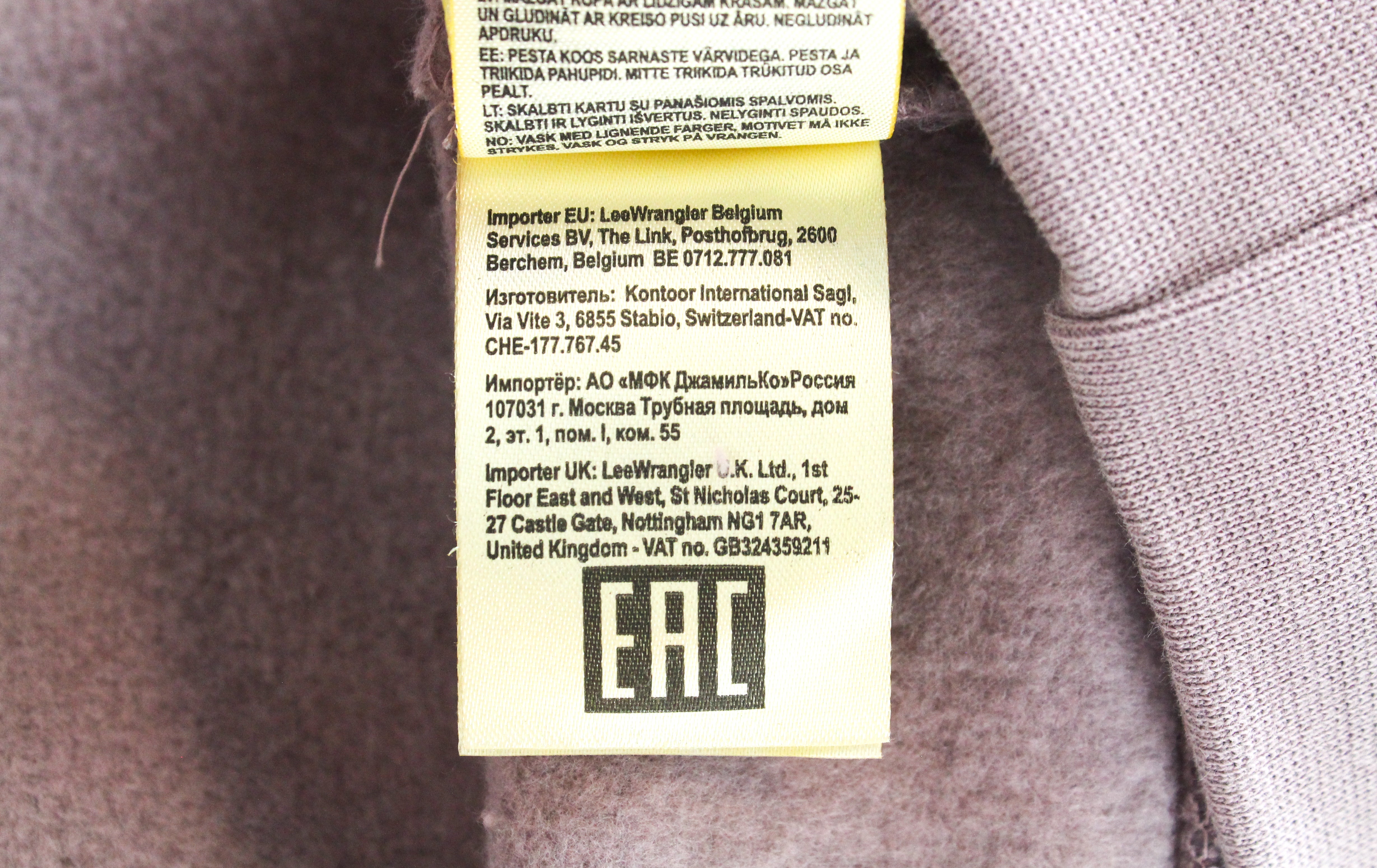 LEE Men's M Purple Storm Jersey Fleece Sweatshirt Crew Neck Loose Fit