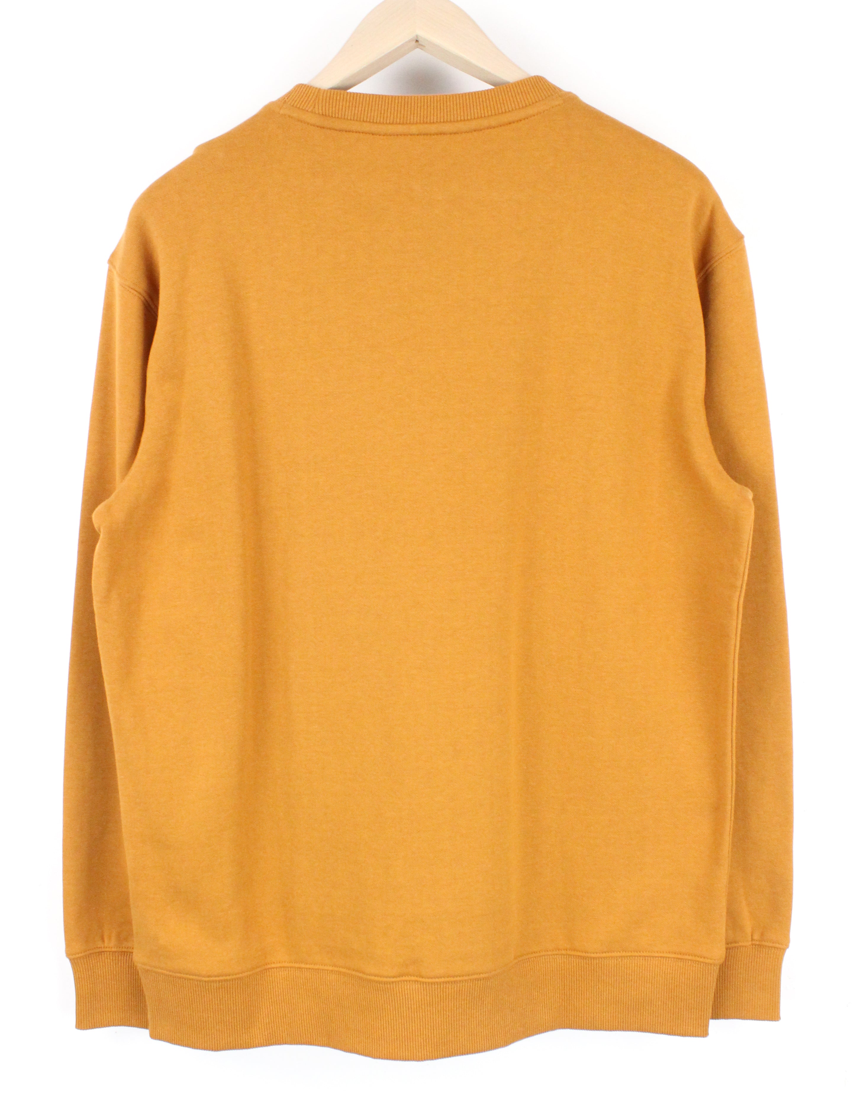 LEE Men's M Caramel Brown Jersey Logo Sweatshirt Crew Neck Casual Fit