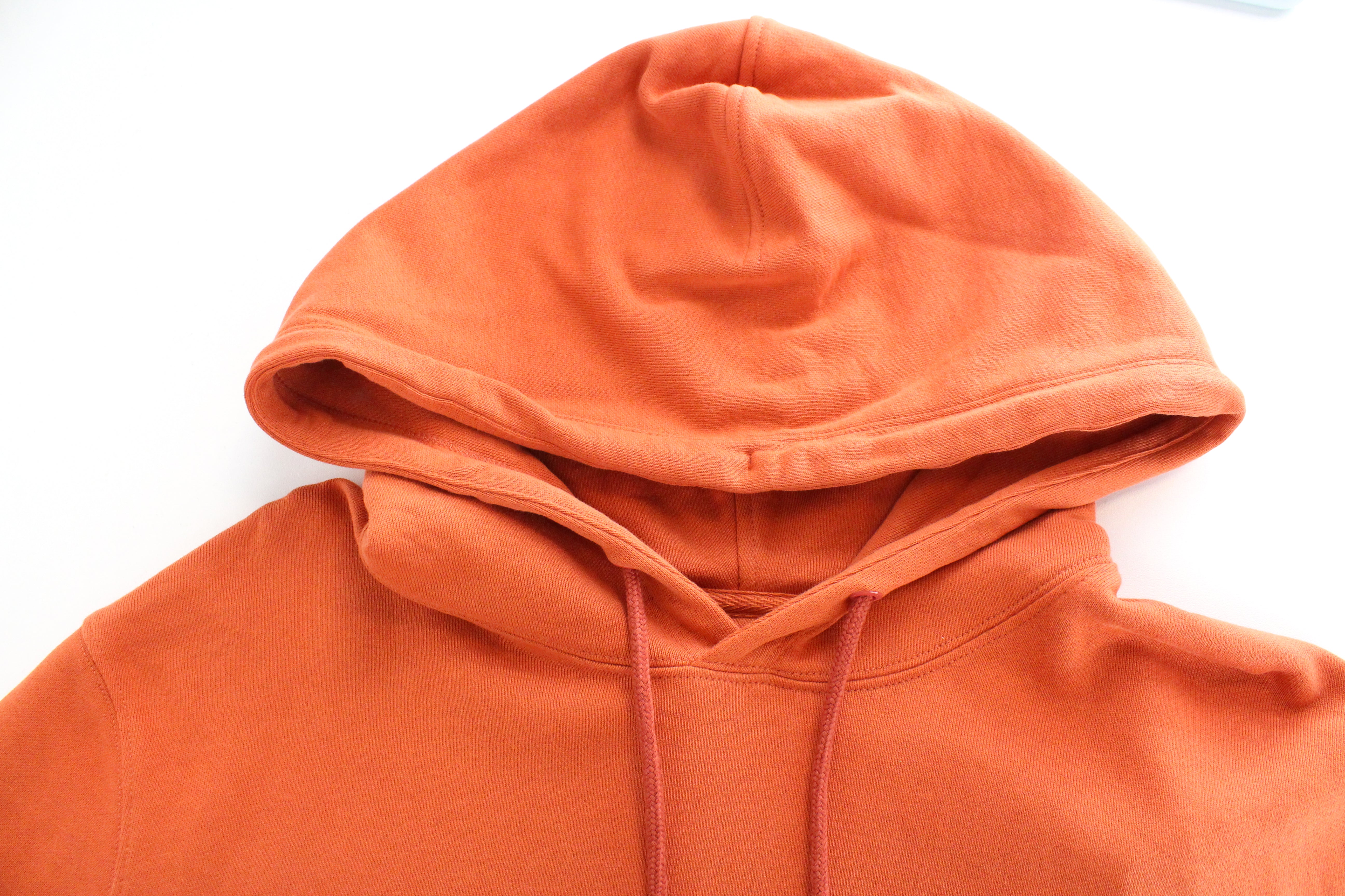 WRANGLER Men's M Orange Cotton Slogan Hoodie Fleece Sweatshirt Logo Print