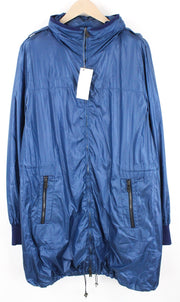 RICHMOND Men's IT48 Softshell Rain Jacket Mid-Blue Hooded Lightweight