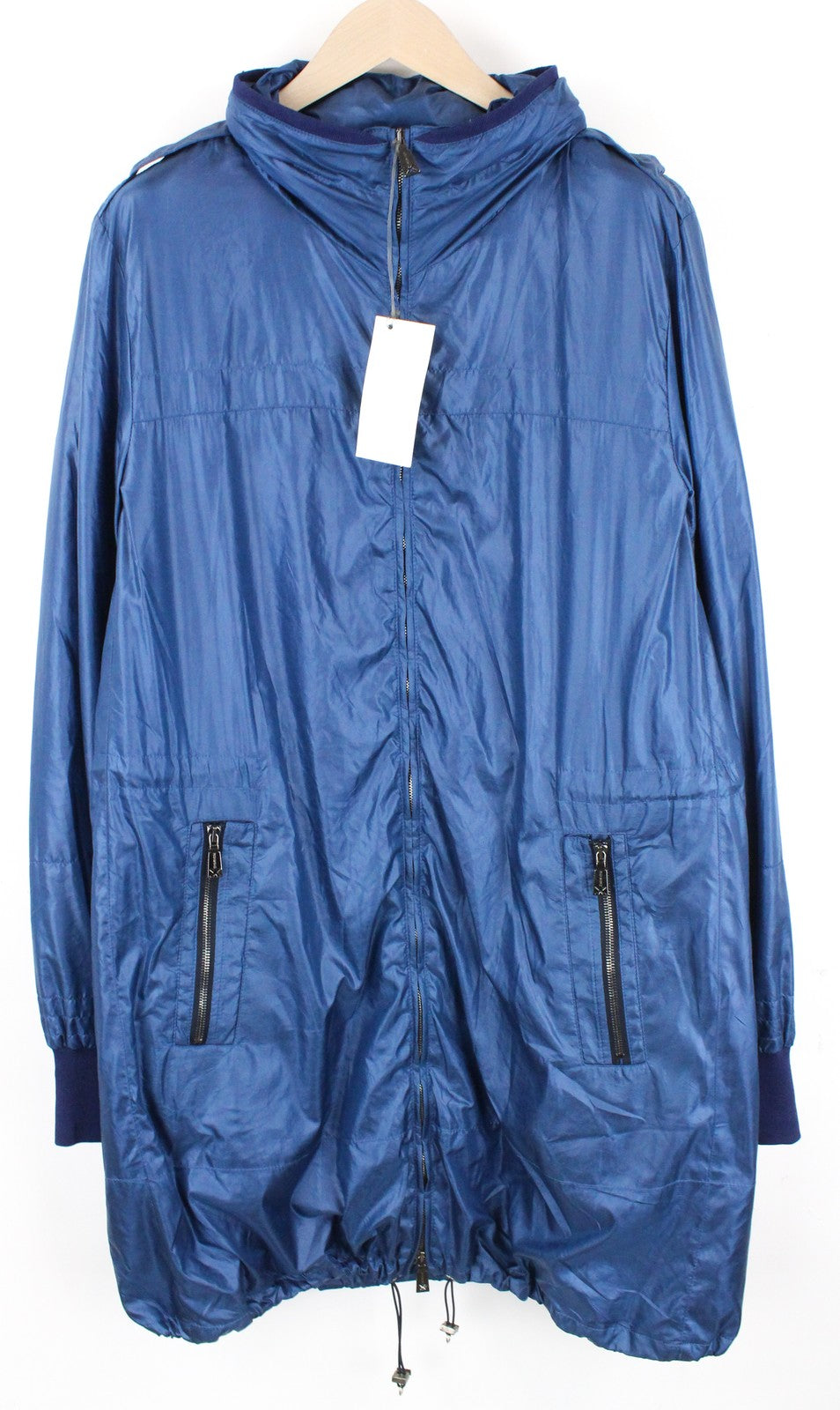 RICHMOND Men's IT48 Softshell Rain Jacket Mid-Blue Hooded Lightweight