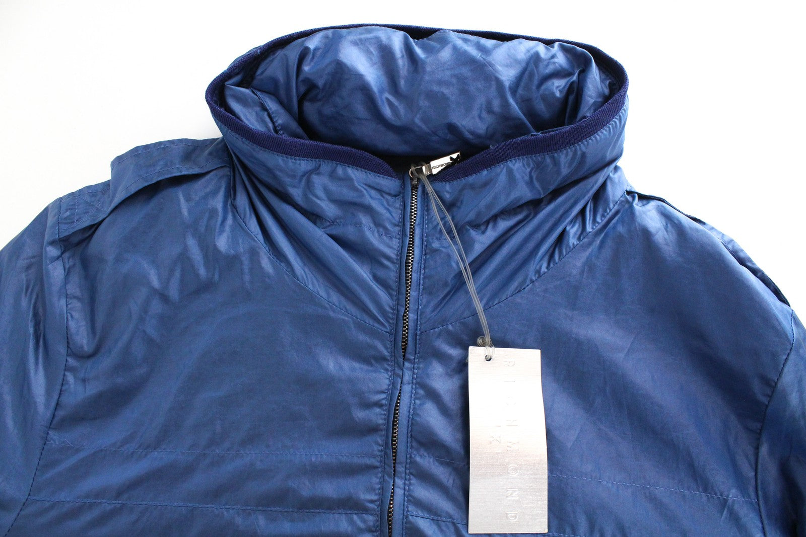 RICHMOND Men's IT48 Softshell Rain Jacket Mid-Blue Hooded Lightweight