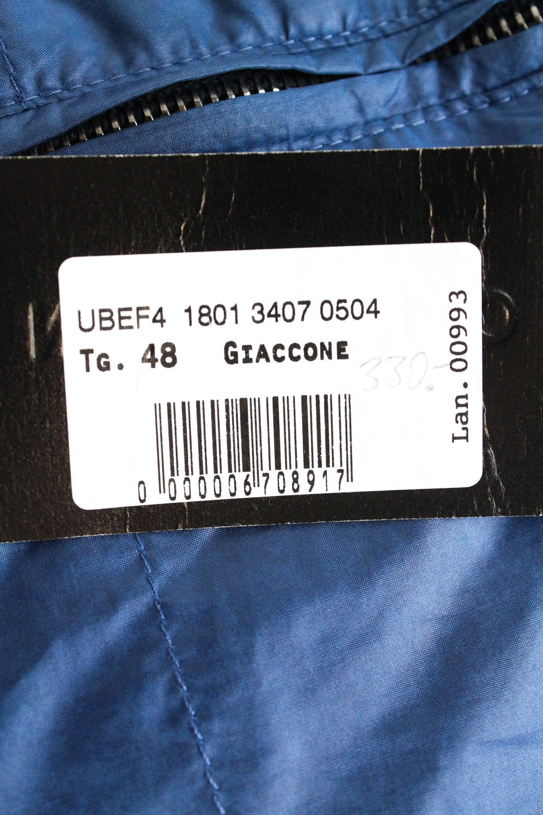 RICHMOND Men's IT48 Softshell Rain Jacket Mid-Blue Hooded Lightweight