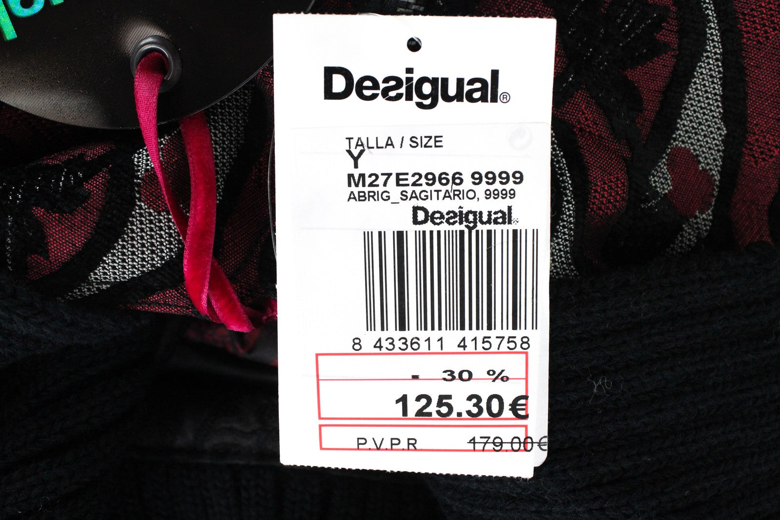 DESIGUAL Sagitario Women's EU38 Red Melange Coat Jacquard Designer Style