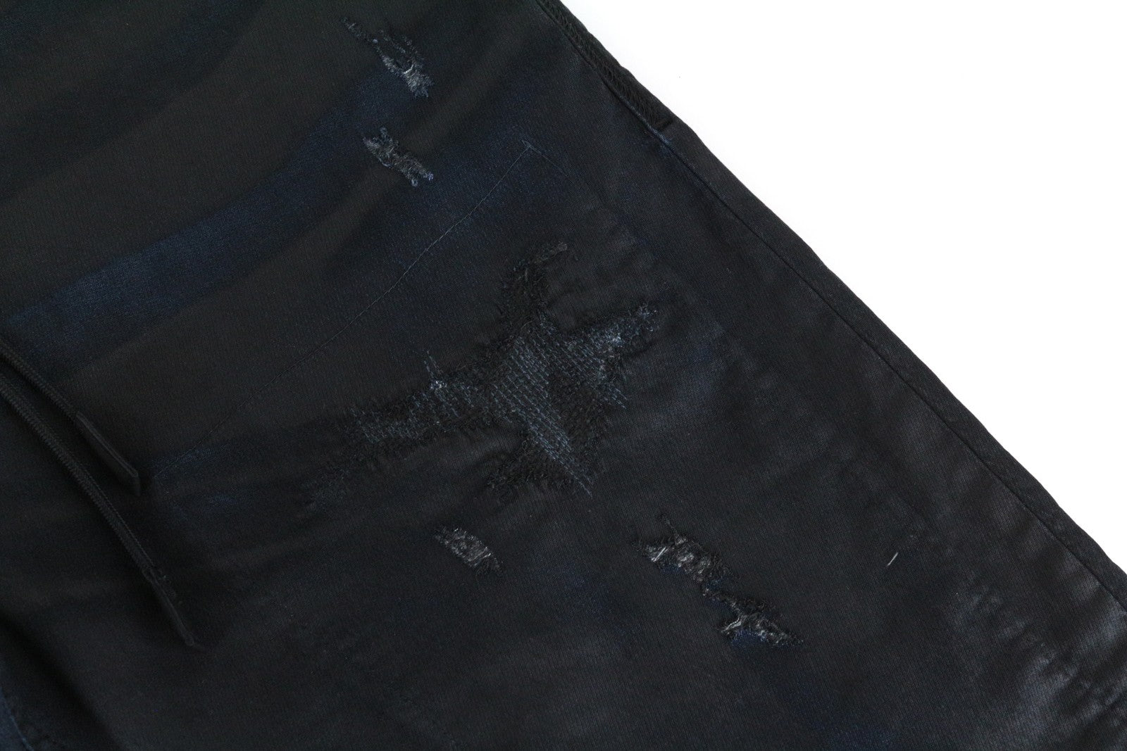 DIESEL Krooley CB-NE 0680B Men's W36 Navy Coated Sweat Jogg Slim Carrot Jeans