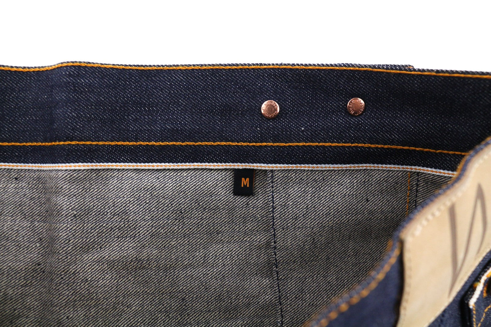 NUDIE Women Skirt M Selvedge Pleated Pockets Wrap Mini Buttoned Dark Blue Denim