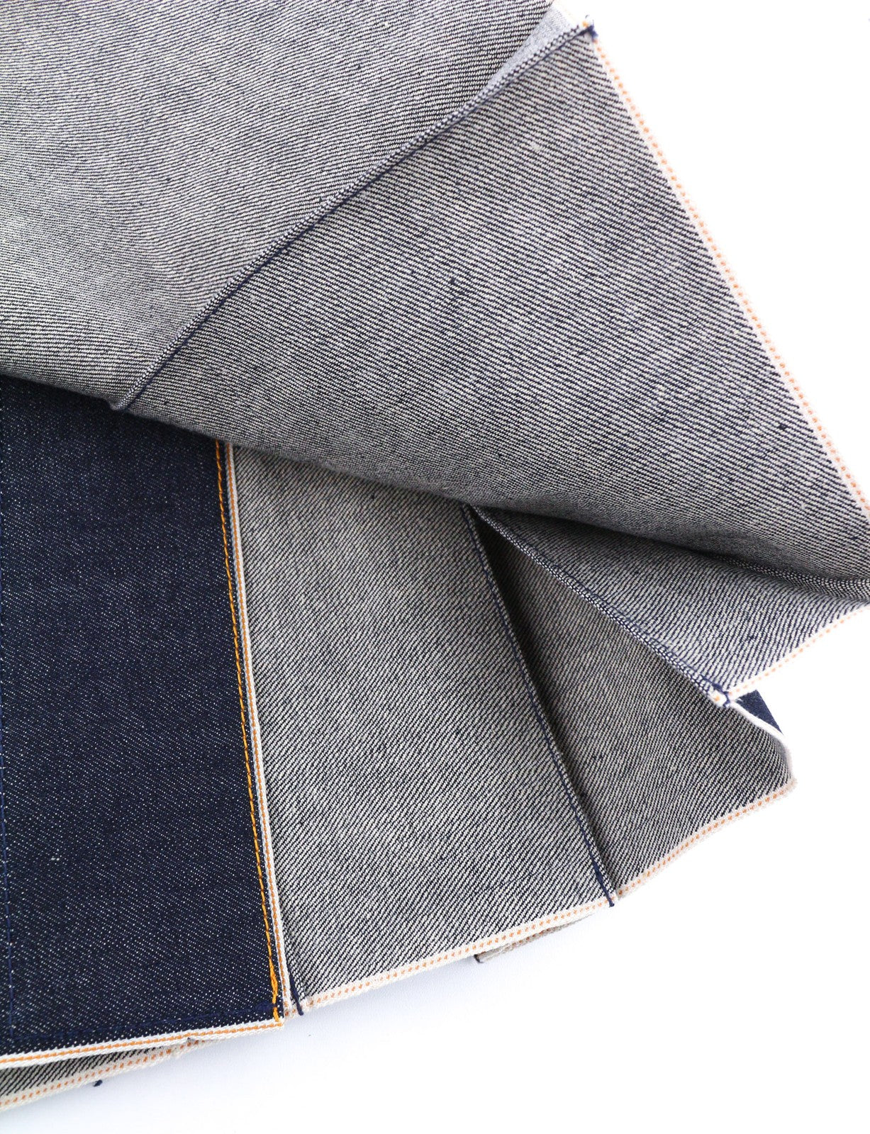 NUDIE Women Skirt M Selvedge Pleated Pockets Wrap Mini Buttoned Dark Blue Denim