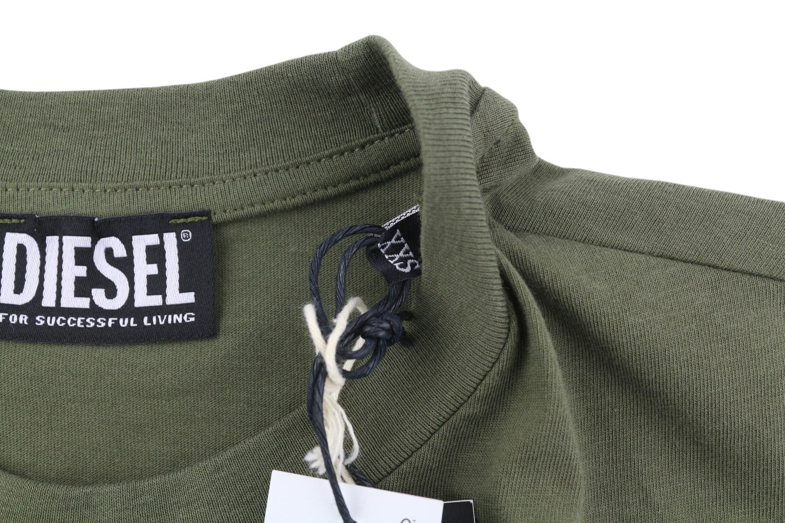 DIESEL T-Sily-K10 Women T-Shirt 2XS Green Tricot Stretch Cotton Short Sleeve