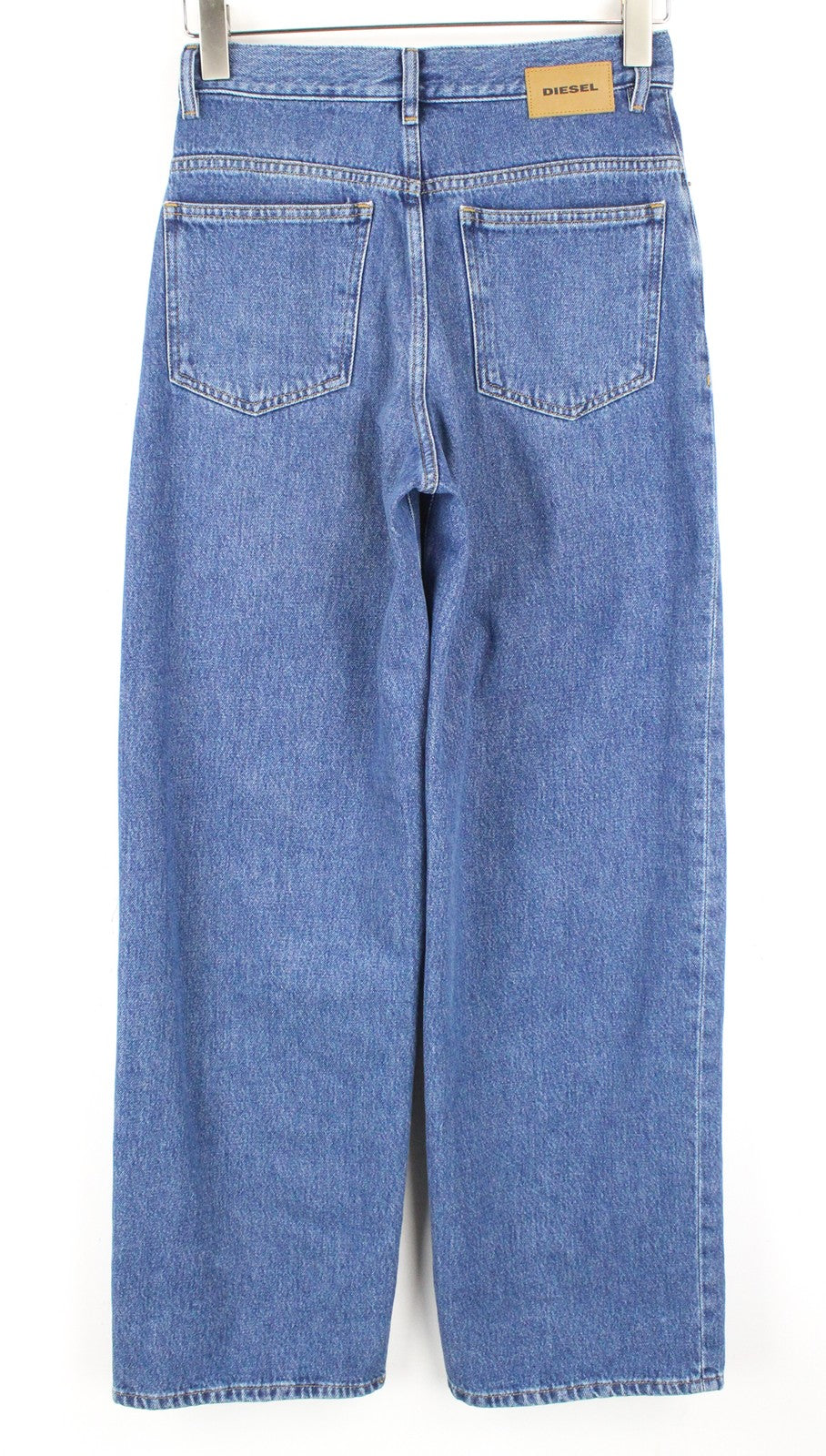 DIESEL Widee 080AN Women's Jeans W25/L34 Straight Blue Cotton Wash High Waist