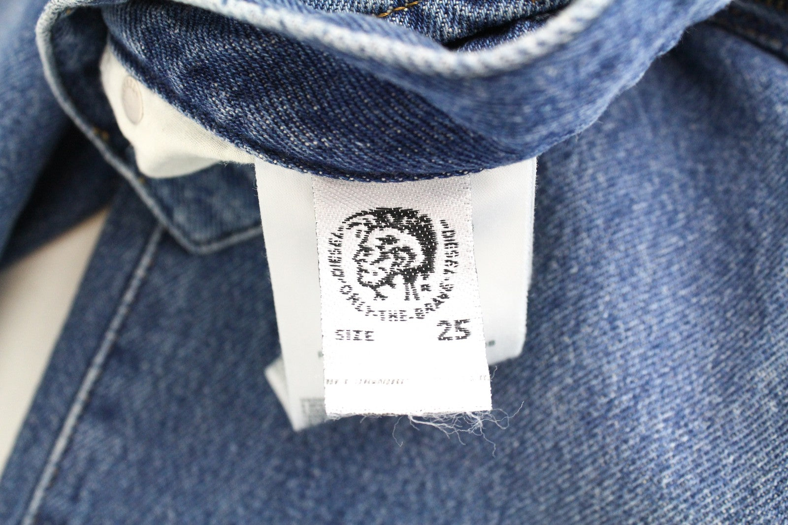 DIESEL Widee 080AN Women's Jeans W25/L34 Straight Blue Cotton Wash High Waist