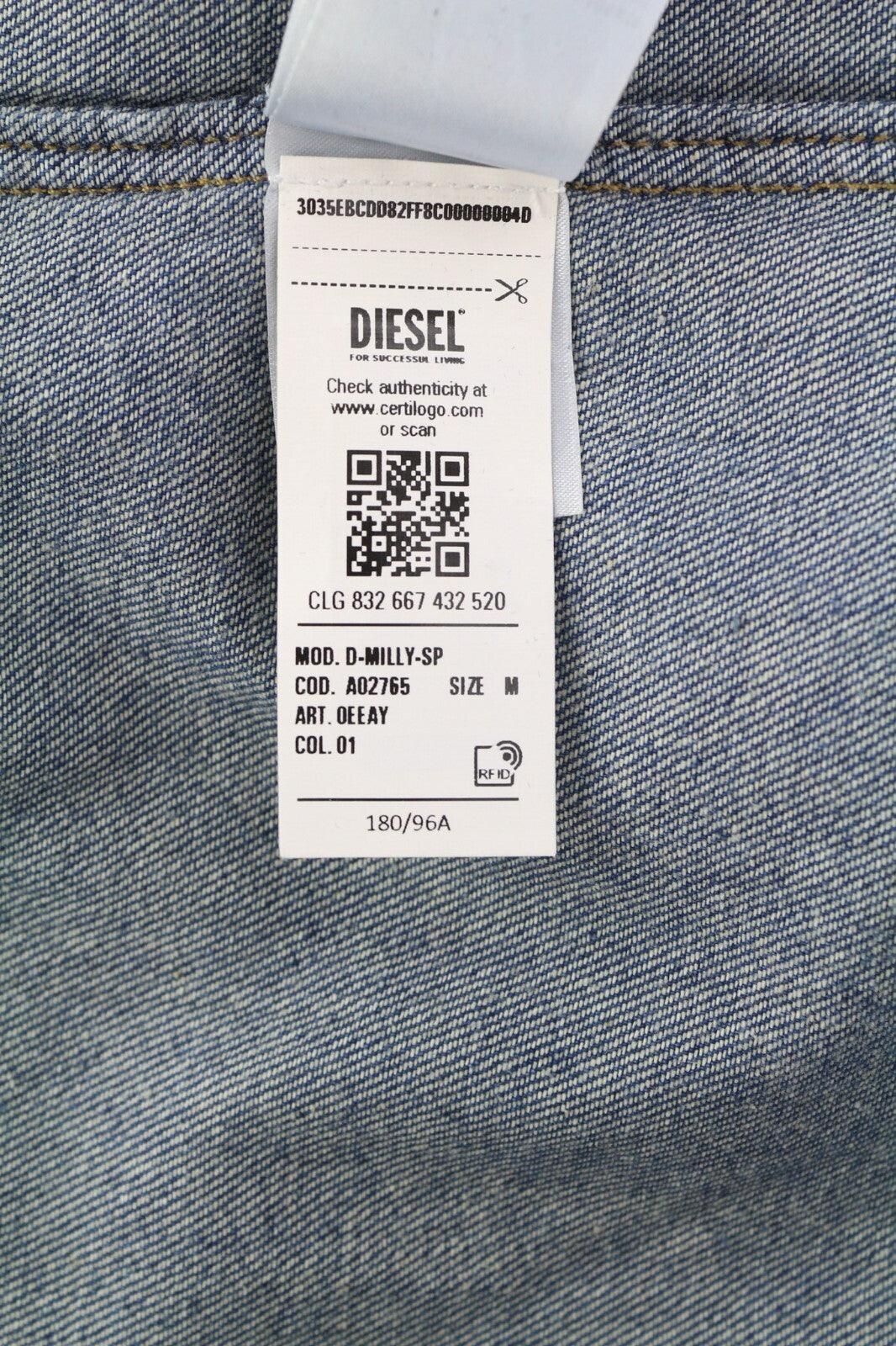 DIESEL D-Milly-Sp Mens Shirt M RRP€195  Snap Buttons Spread Neck  Blue