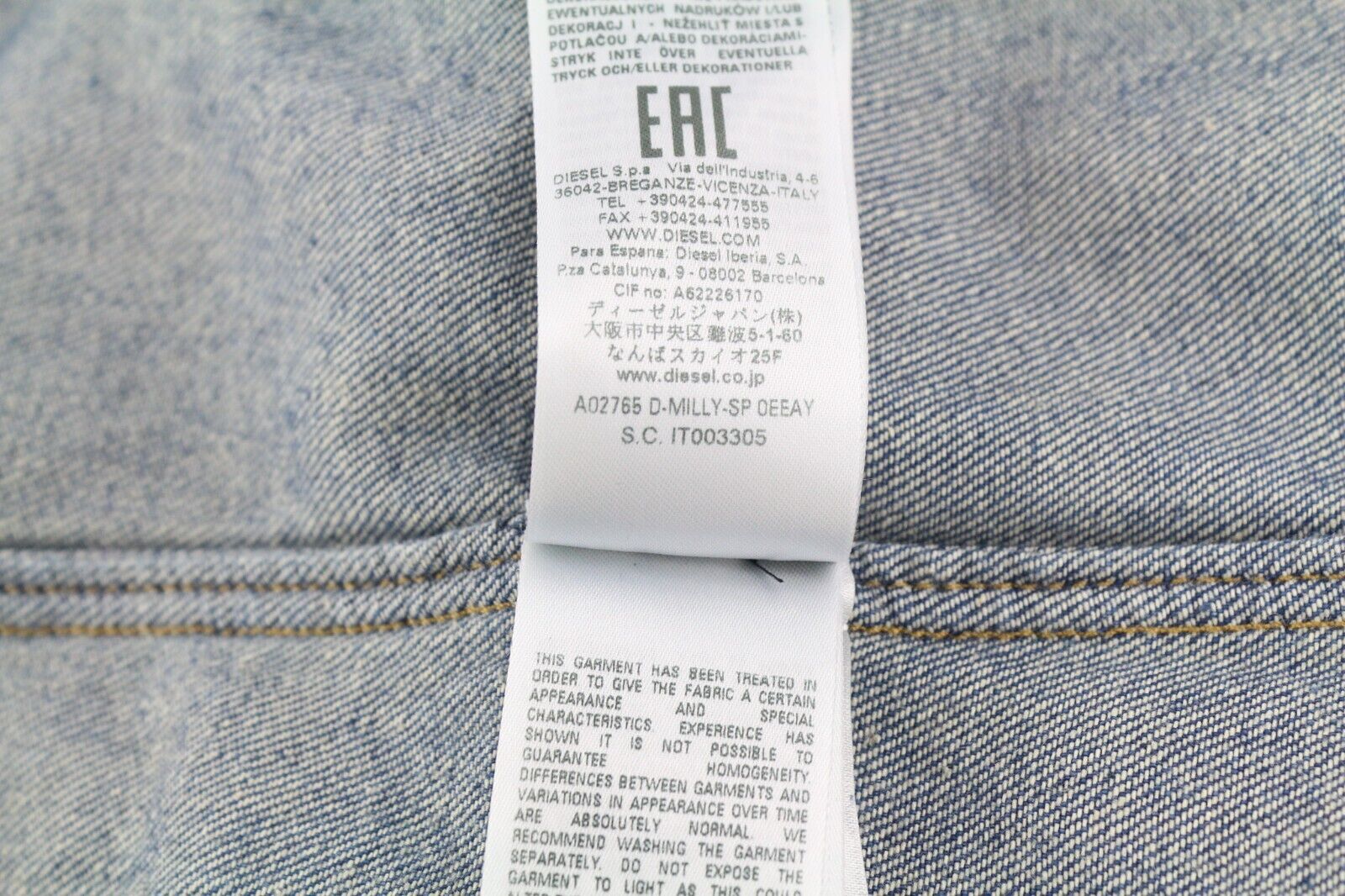 DIESEL D-Milly-Sp Mens Shirt M RRP€195  Snap Buttons Spread Neck  Blue