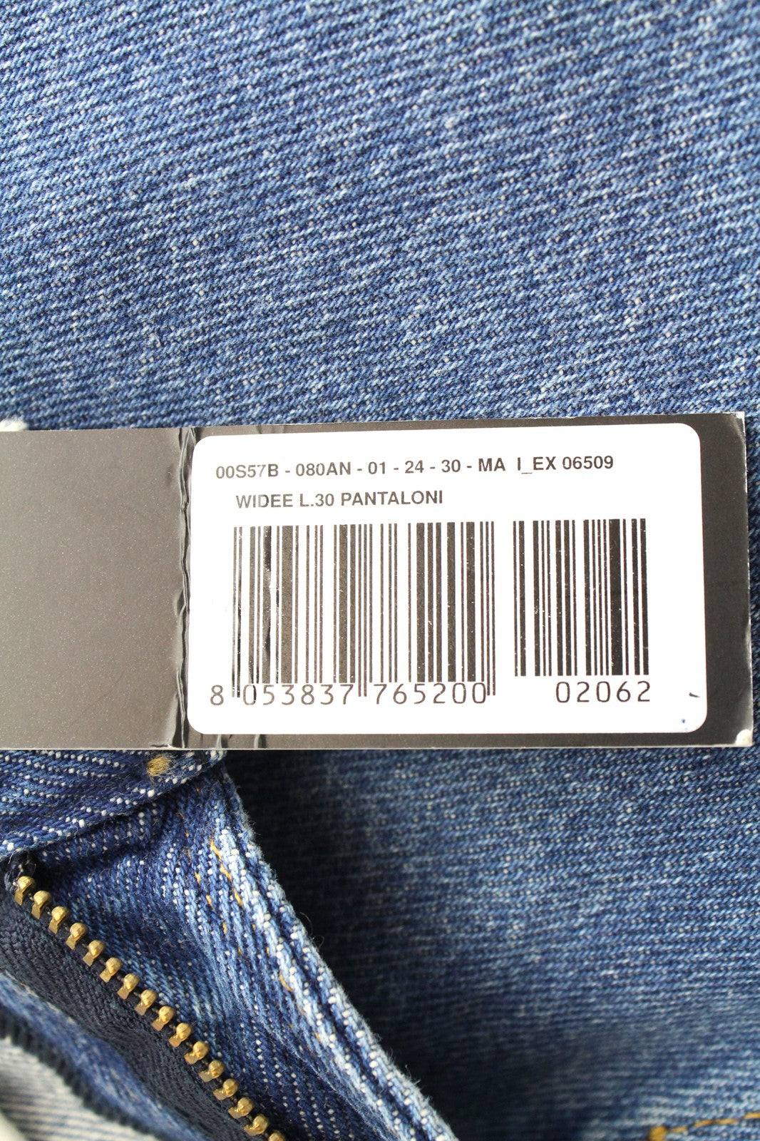 DIESEL Widee 080AN Women's Jeans W24/L30 Straight Fit Blue Cotton Girls