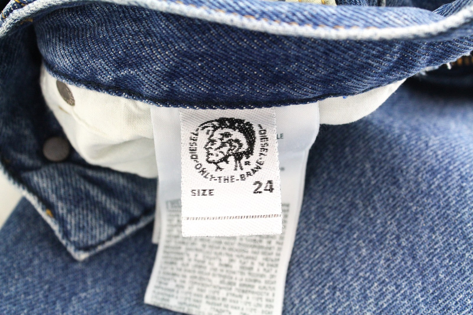 DIESEL Widee 080AN Women's Jeans W24/L30 Straight Fit Blue Cotton Girls