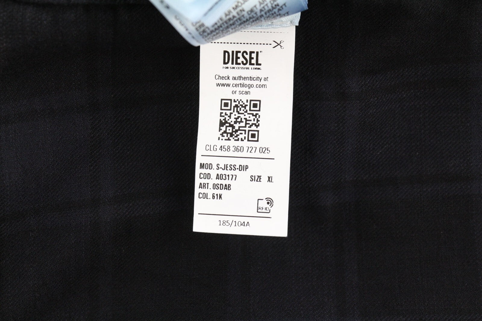 DIESEL S-Jess-Dip Mens Shirt XL RRP€150 Flannel Check Button Up Patch Pockets