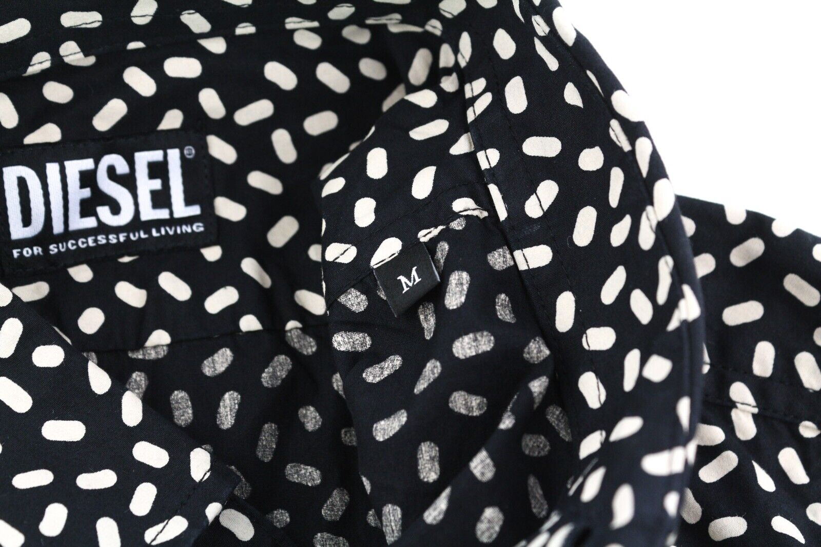 DIESEL S-Riley-Pills Mens Shirt M  Patterned Button Up Spread Neck RRP110