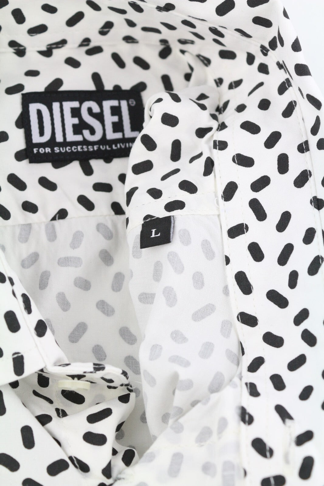 DIESEL S-Riley-Pills Mens Shirt L  Patterned Button Spread Collar RRP110