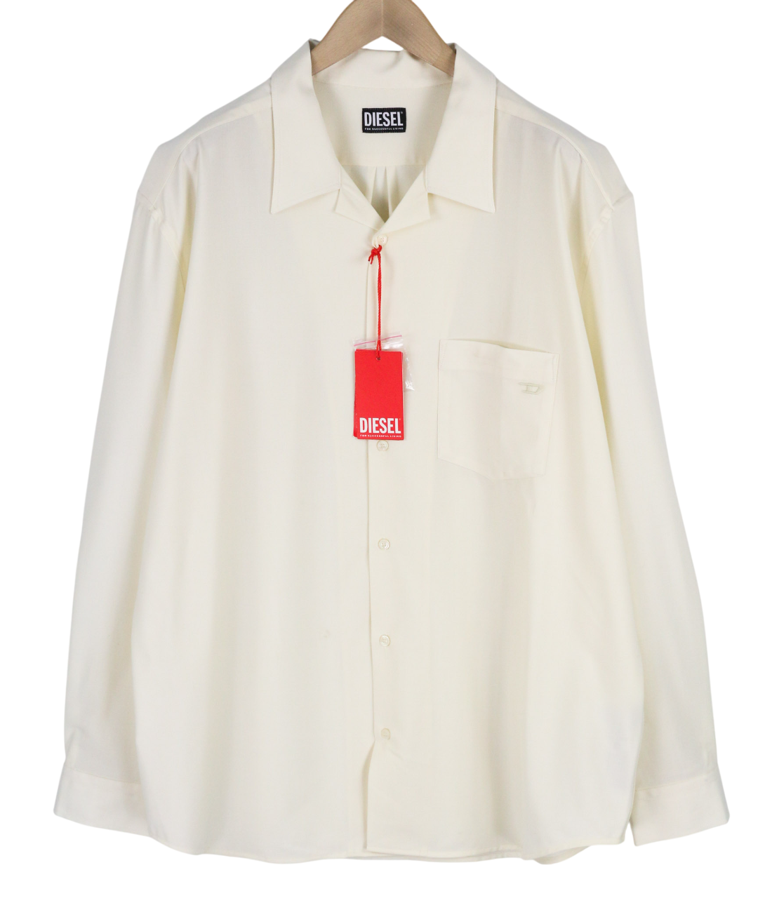 DIESEL S-Wooly Mens Shirt 2XL Wool  Button Up Pocket Notched Neck RRP€195