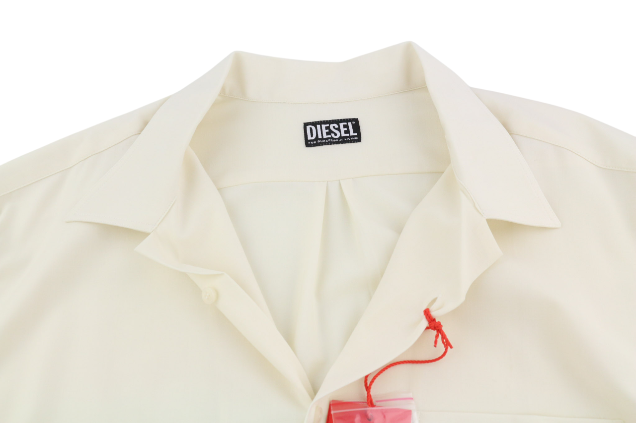 DIESEL S-Wooly Mens Shirt 2XL Wool  Button Up Pocket Notched Neck RRP€195