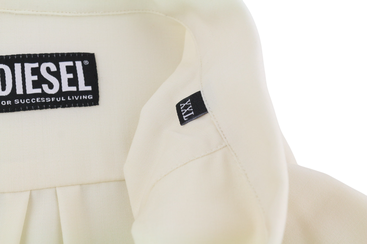 DIESEL S-Wooly Mens Shirt 2XL Wool  Button Up Pocket Notched Neck RRP€195