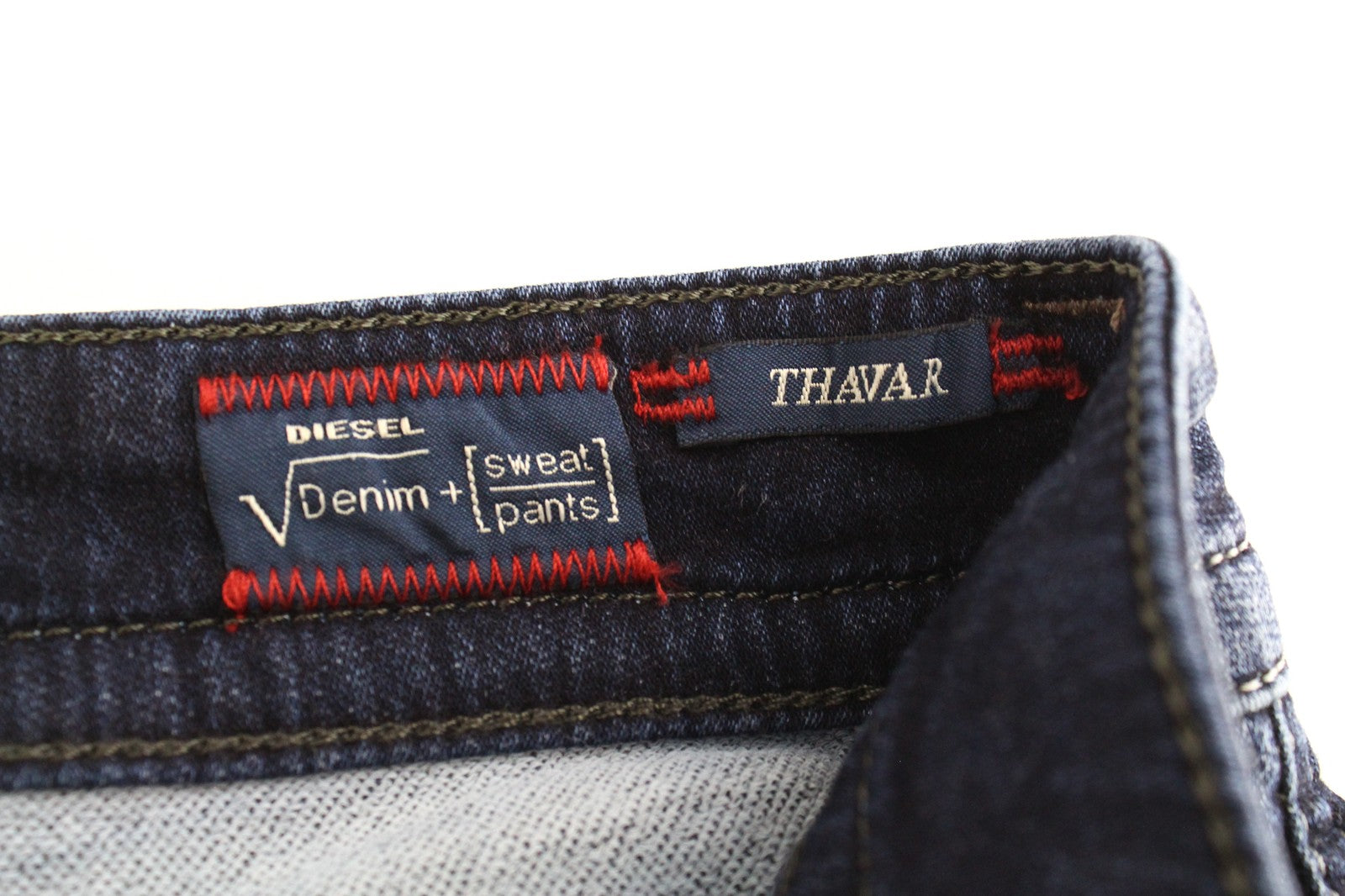 DIESEL Thavar-NE R060S Men's Jeans W28 Jogg Slim Blue Washed Cotton Stretch