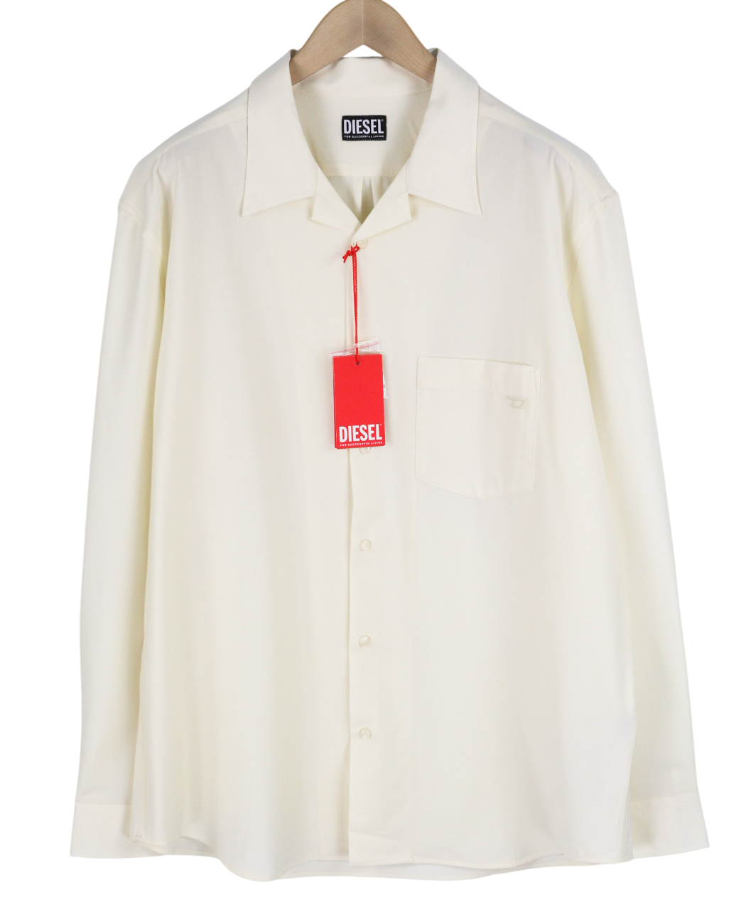 DIESEL S-Wooly Mens Shirt XL Wool  Button Up Pocket Notched Neck RRP€195