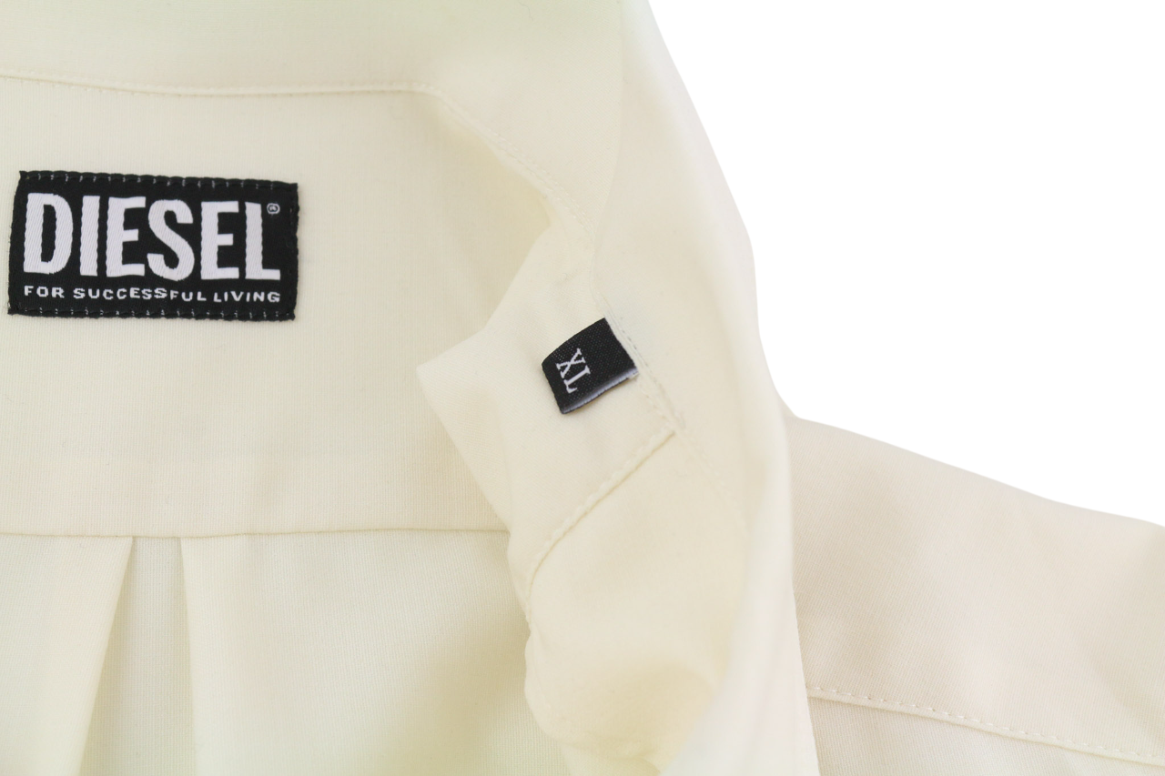 DIESEL S-Wooly Mens Shirt XL Wool  Button Up Pocket Notched Neck RRP€195