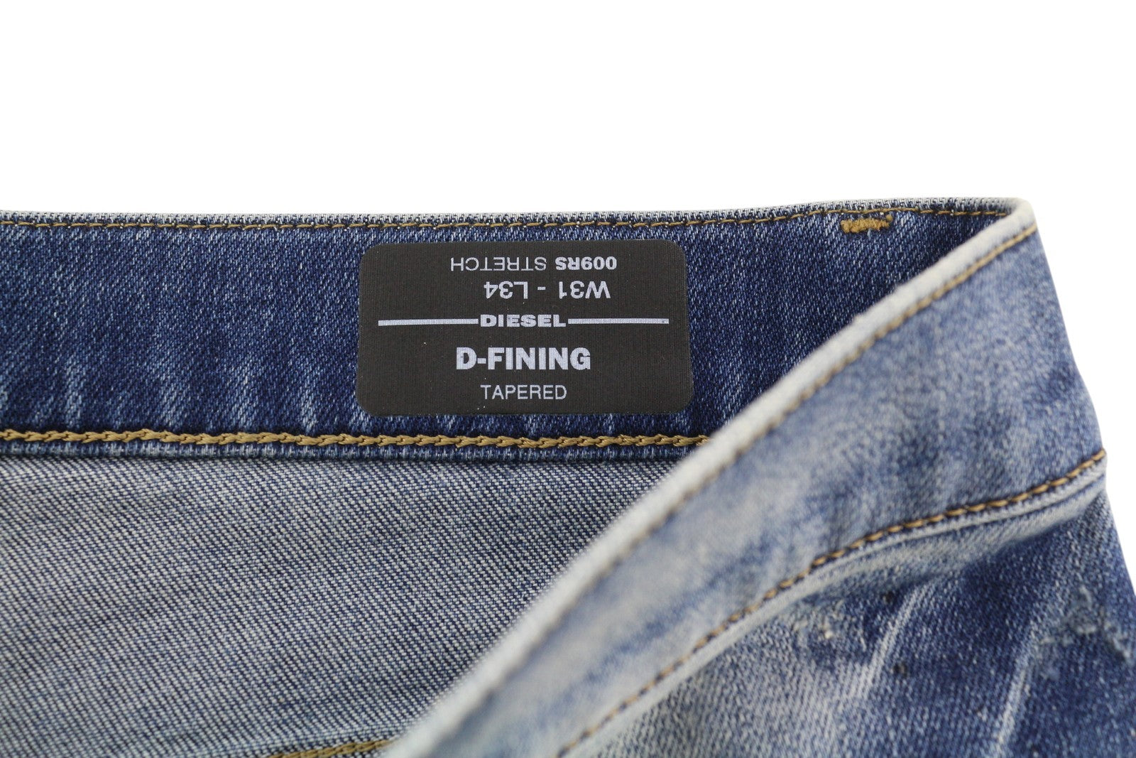 DIESEL D-Fining 009RS Mens Jeans W31/L34 Tapered Leg Stretch Washed Blue