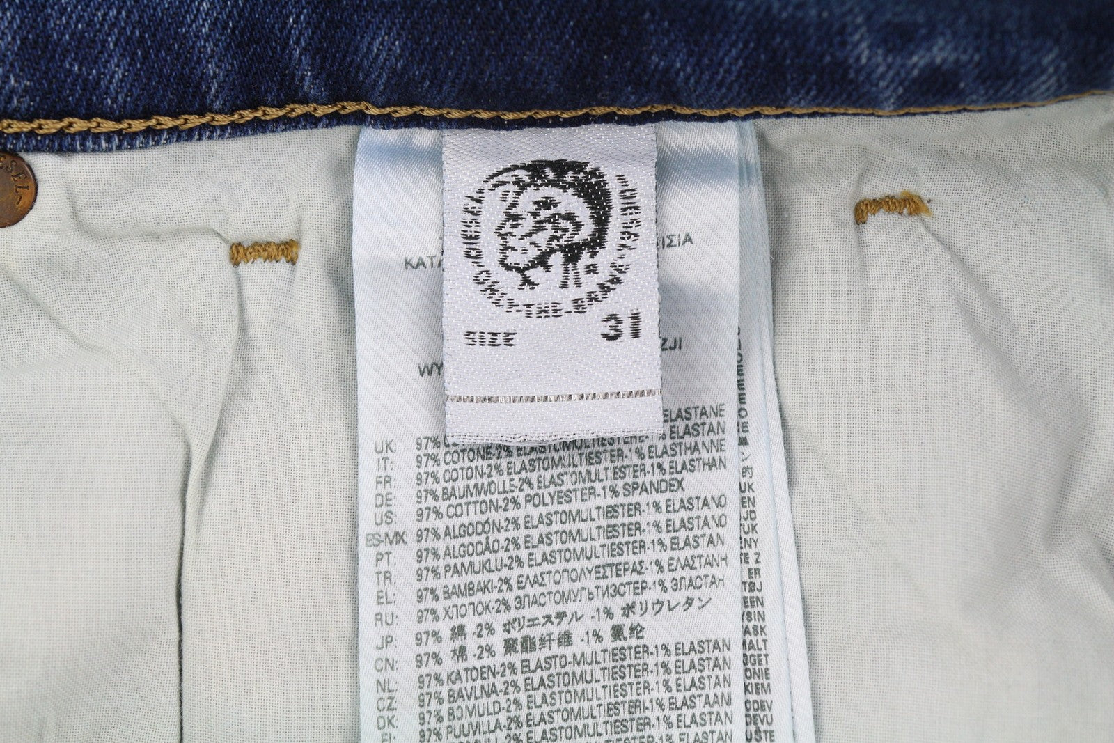 DIESEL D-Fining 009RS Mens Jeans W31/L34 Tapered Leg Stretch Washed Blue