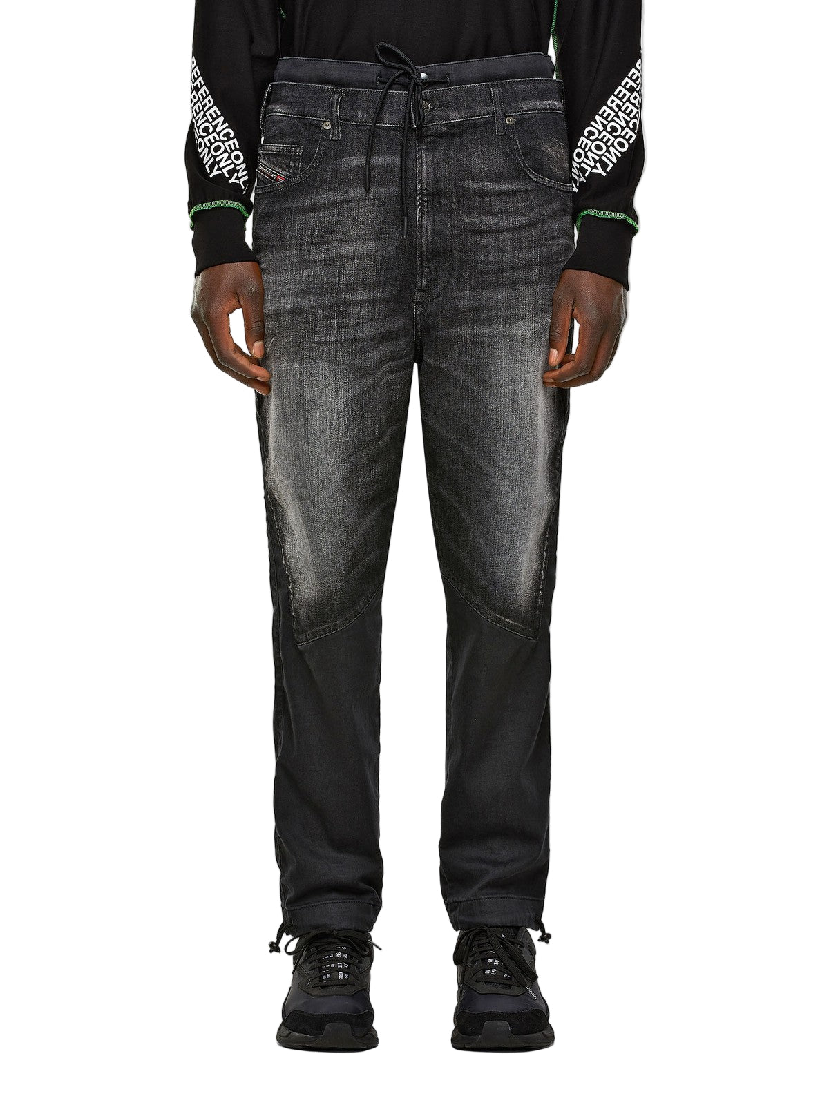 DIESEL D-Skint-RX-NE 069PC Men's Jeans W32 Jogg Baggy Grey Cotton Stretch