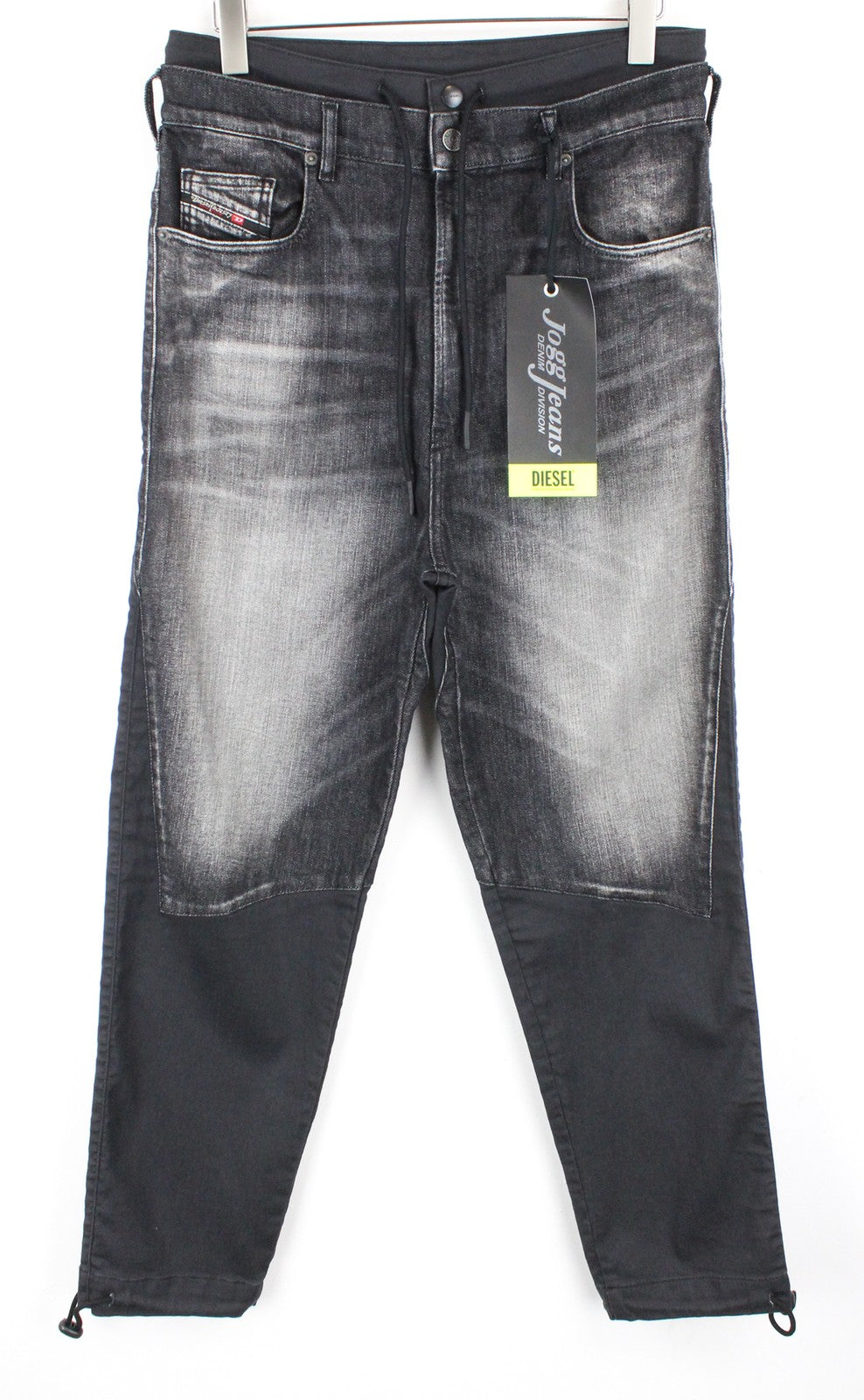 DIESEL D-Skint-RX-NE 069PC Men's Jeans W32 Jogg Baggy Grey Cotton Stretch