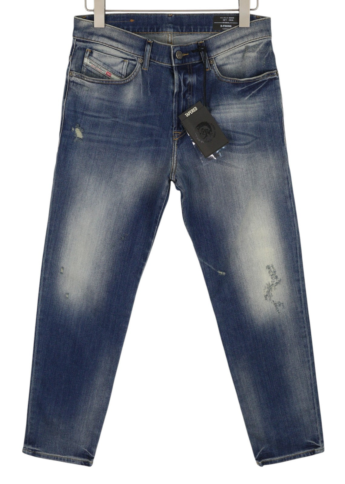 DIESEL D-Fining 009RS Mens Jeans W30/L30 Tapered Leg Stretch Washed Blue