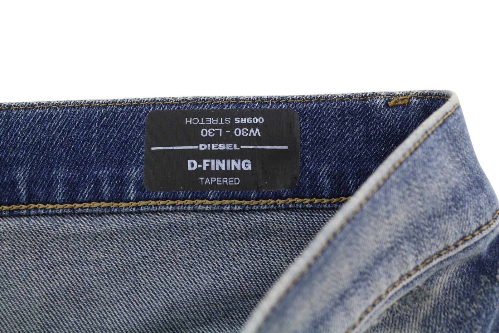 DIESEL D-Fining 009RS Mens Jeans W30/L30 Tapered Leg Stretch Washed Blue
