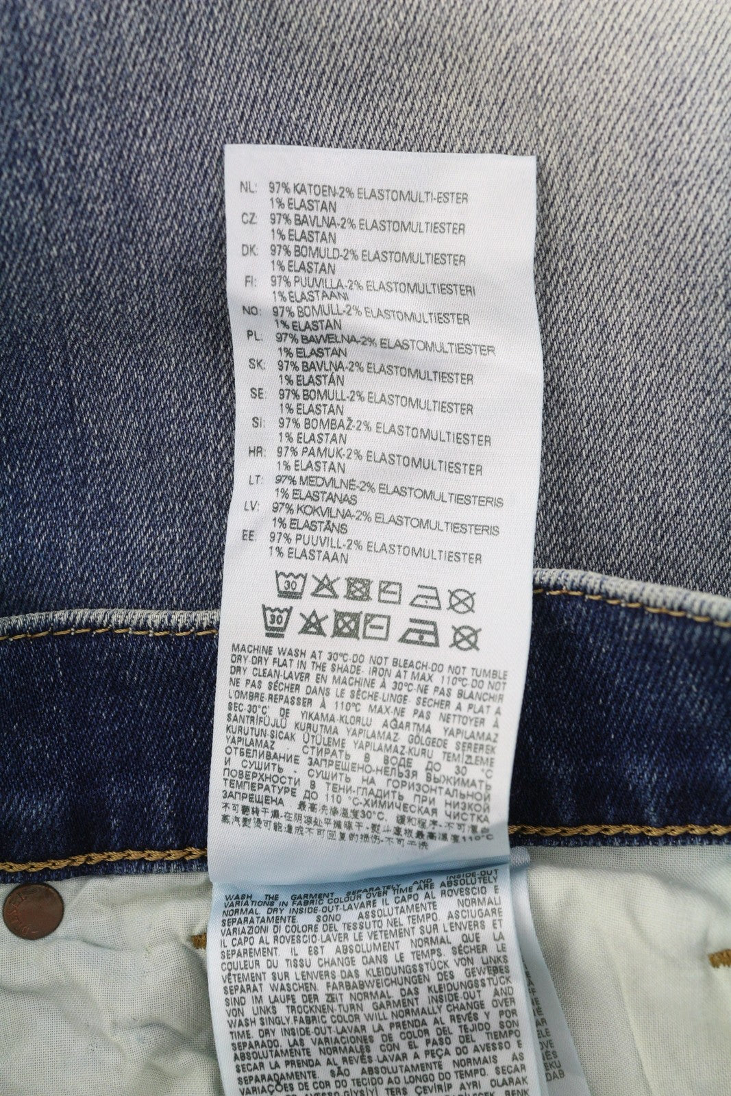 DIESEL D-Fining 009RS Mens Jeans W30/L32 Tapered Leg Stretch Washed Blue