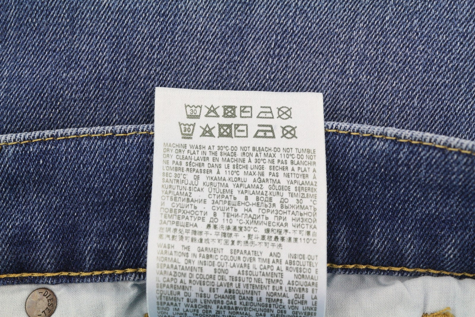 DIESEL D-Fining 09A80 Mens Jeans W30/L32 Tapered  Stretch Buttoned Washed