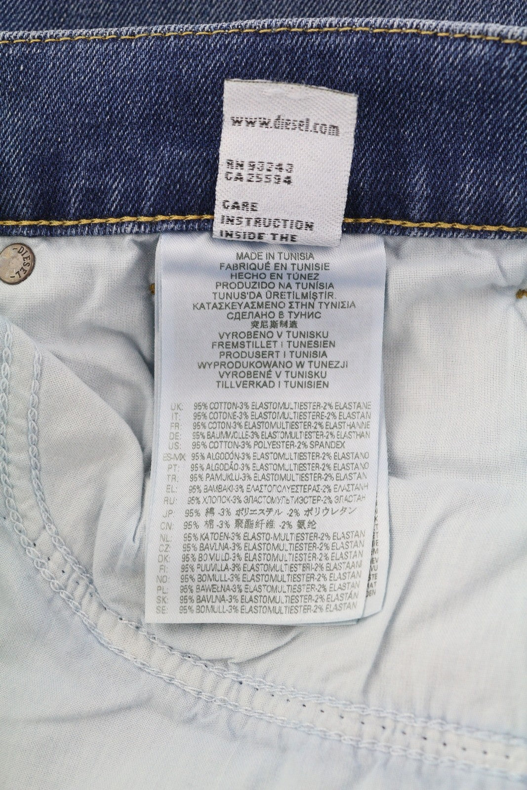 DIESEL D-Fining 09A80 Mens Jeans W31/L32 Tapered  Stretch Buttoned Washed