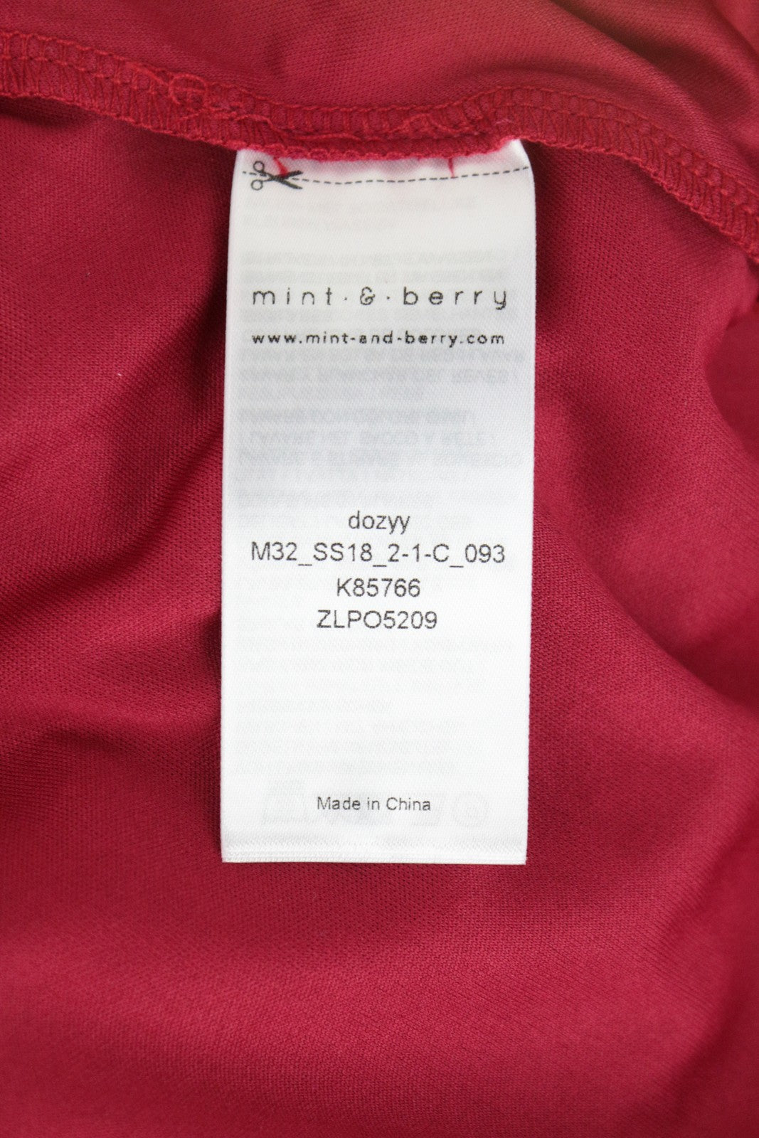 MINT & BERRY Women's Dress UK8 Red LS Lace Below Knee Layered