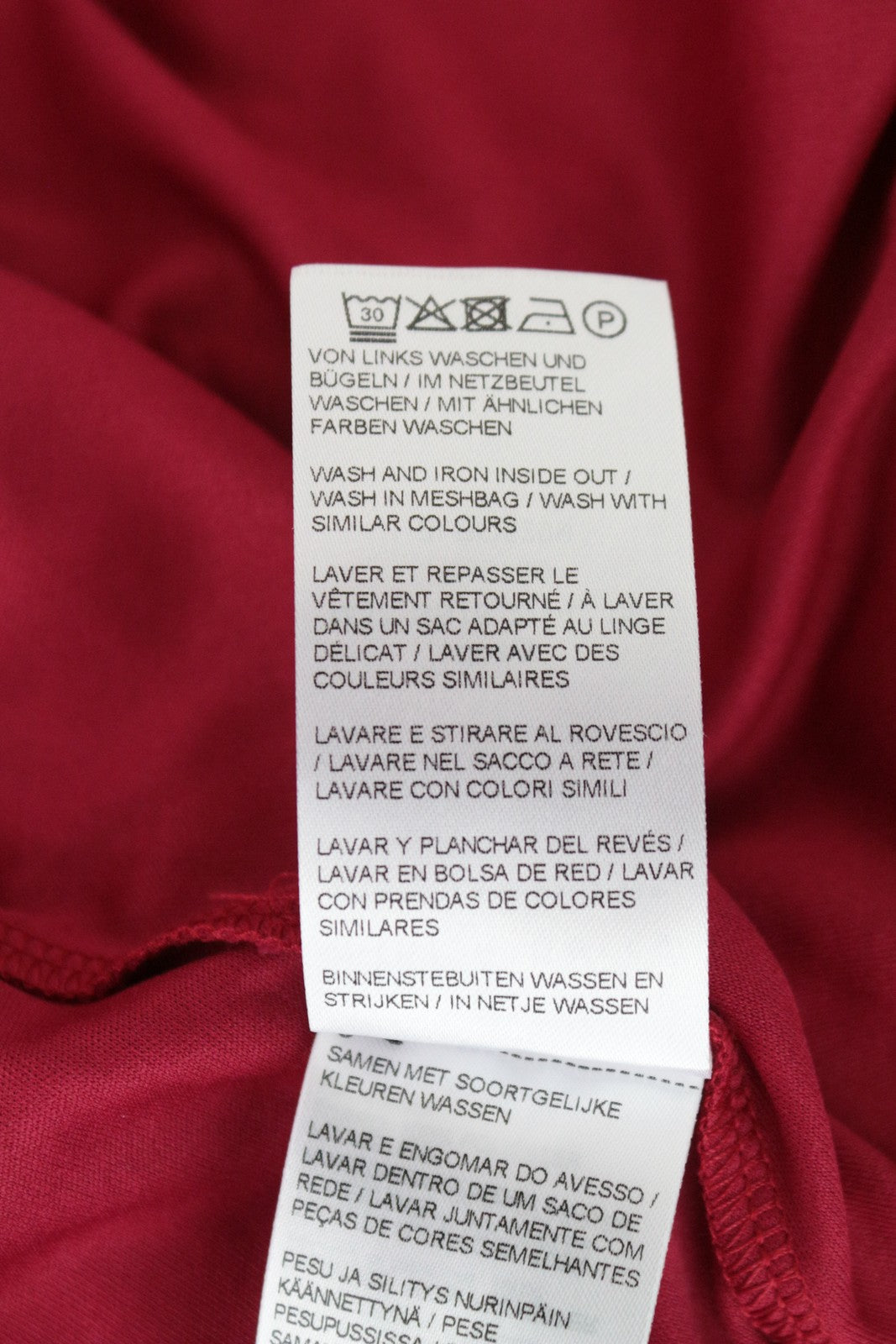 MINT & BERRY Women's Dress UK8 Red LS Lace Below Knee Layered