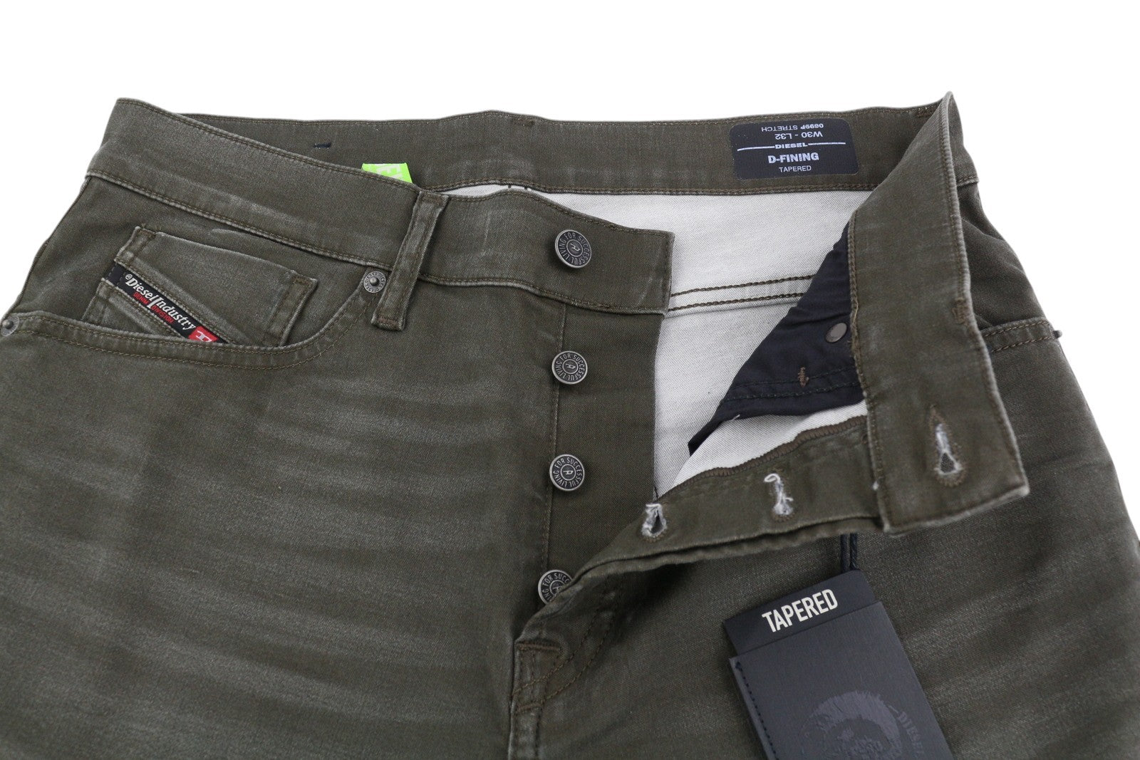 DIESEL D-Fining 0699P Mens Jeans W30/L32 Tapered  Stretch Washed Dark Brown