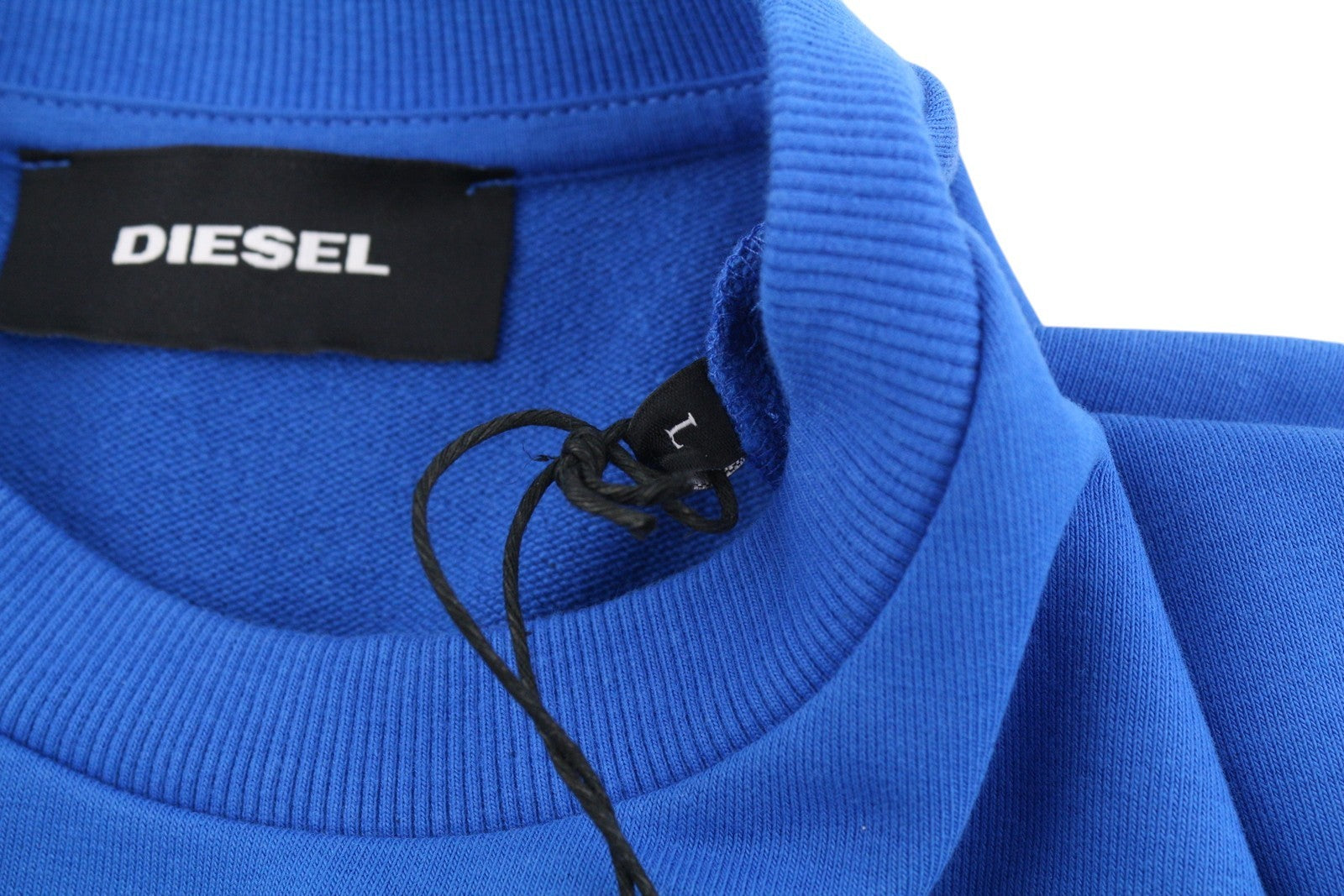 DIESEL S-Ginn-K25 Mens Sweatshirt L Blue Pullover Crew Collar Front  RRP€125