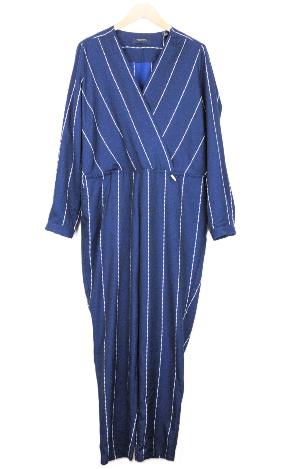SCOTCH & SODA Ams Blauw Women's Jumpsuit XL Blue Striped One Piece RRP€179