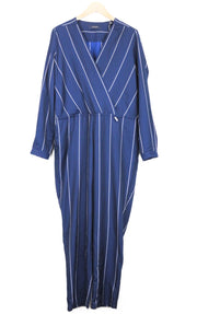 SCOTCH & SODA Ams Blauw Women's Jumpsuit XL Blue Striped One Piece RRP€179
