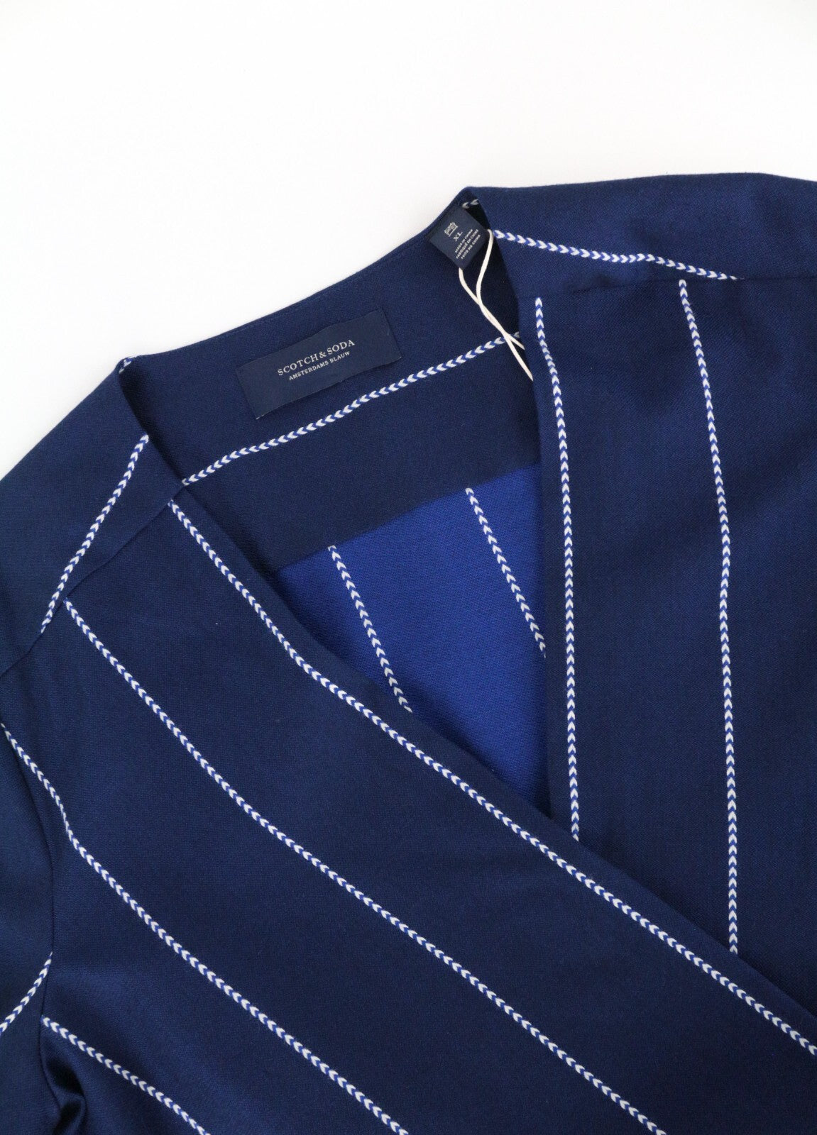 SCOTCH & SODA Ams Blauw Women's Jumpsuit XL Blue Striped One Piece RRP€179