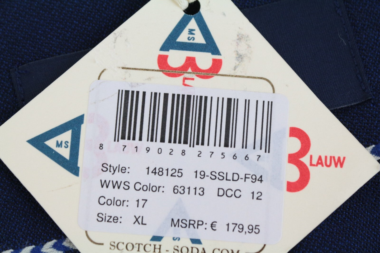 SCOTCH & SODA Ams Blauw Women's Jumpsuit XL Blue Striped One Piece RRP€179