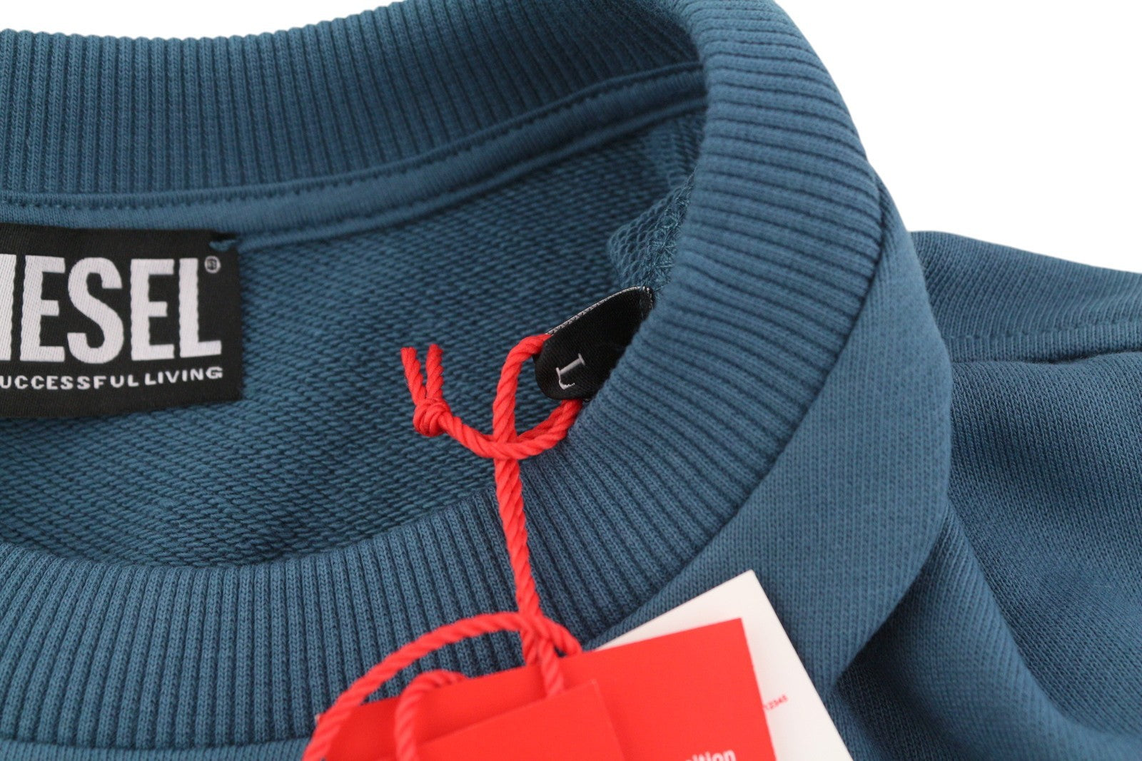 DIESEL S-Ginn-E3 Mens Sweatshirt L Mid Blue Crew Collar Pullover RRP€150