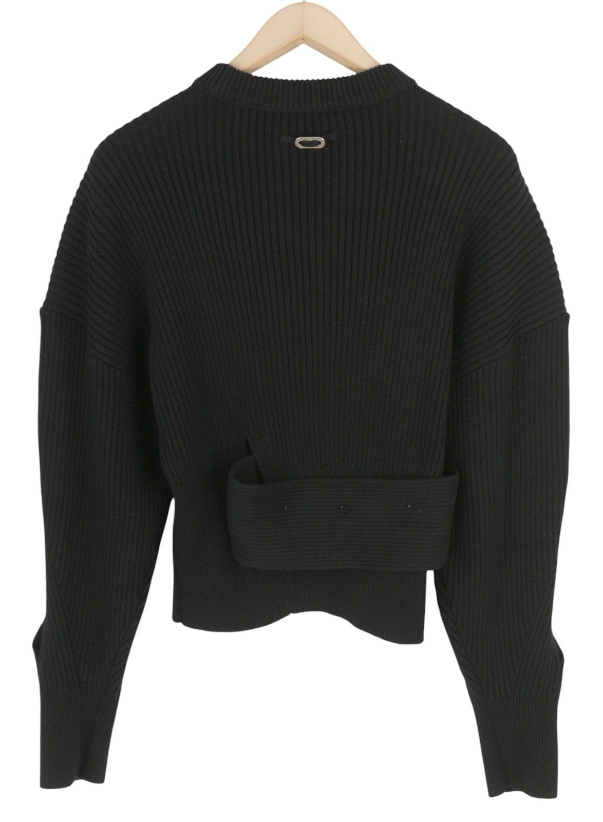 DIESEL M-Sylvania Womens Jumper S Black Wool  Knitted Belted Cut-Out RRP€195