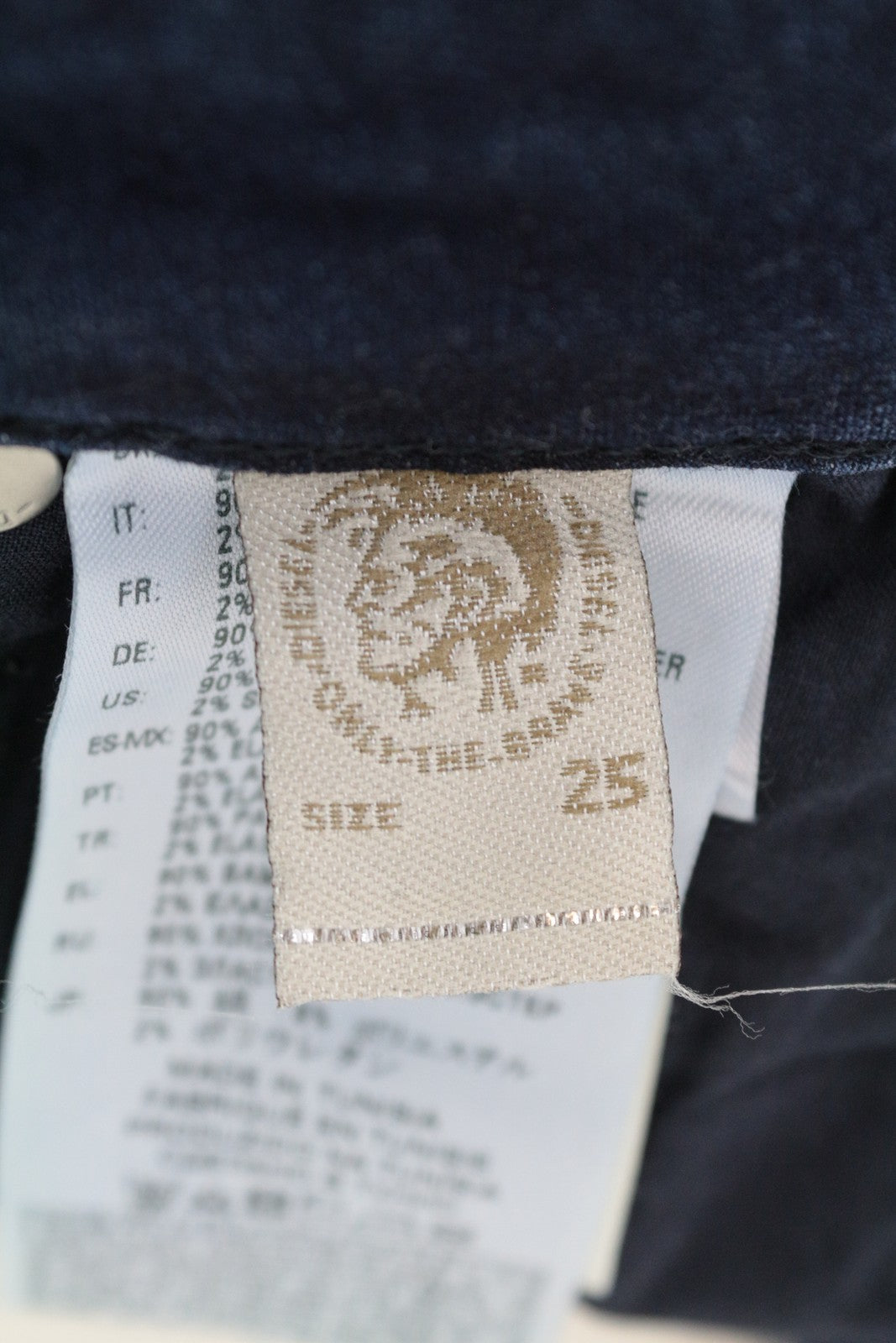 DIESEL Fayza-Ne 0687D Women's Jeans W25 Jogg Boyfriend Blue Cotton Stretch